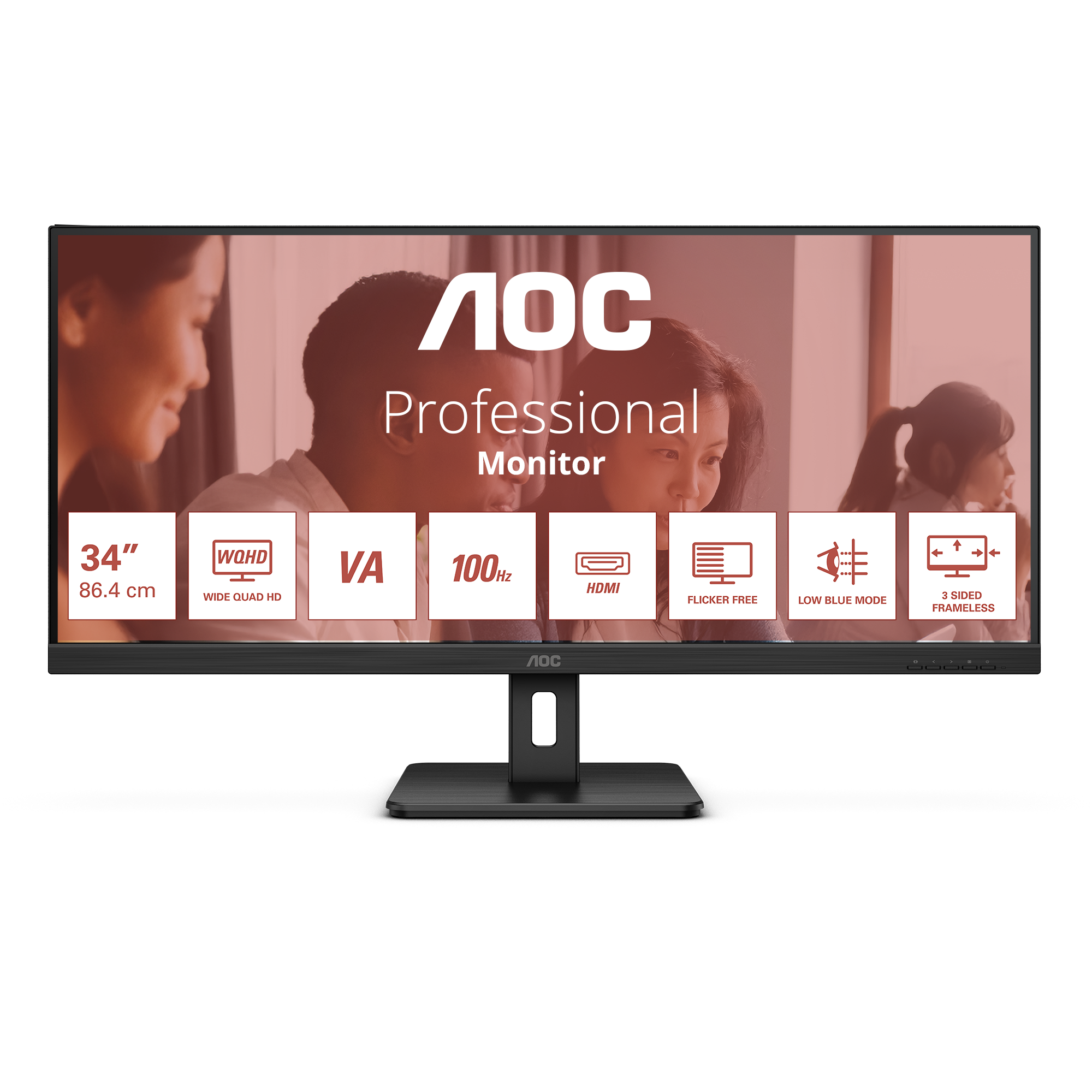 AOC 86,0cm (34) U34E2M 21:09 2xHDMI+DP black 4ms