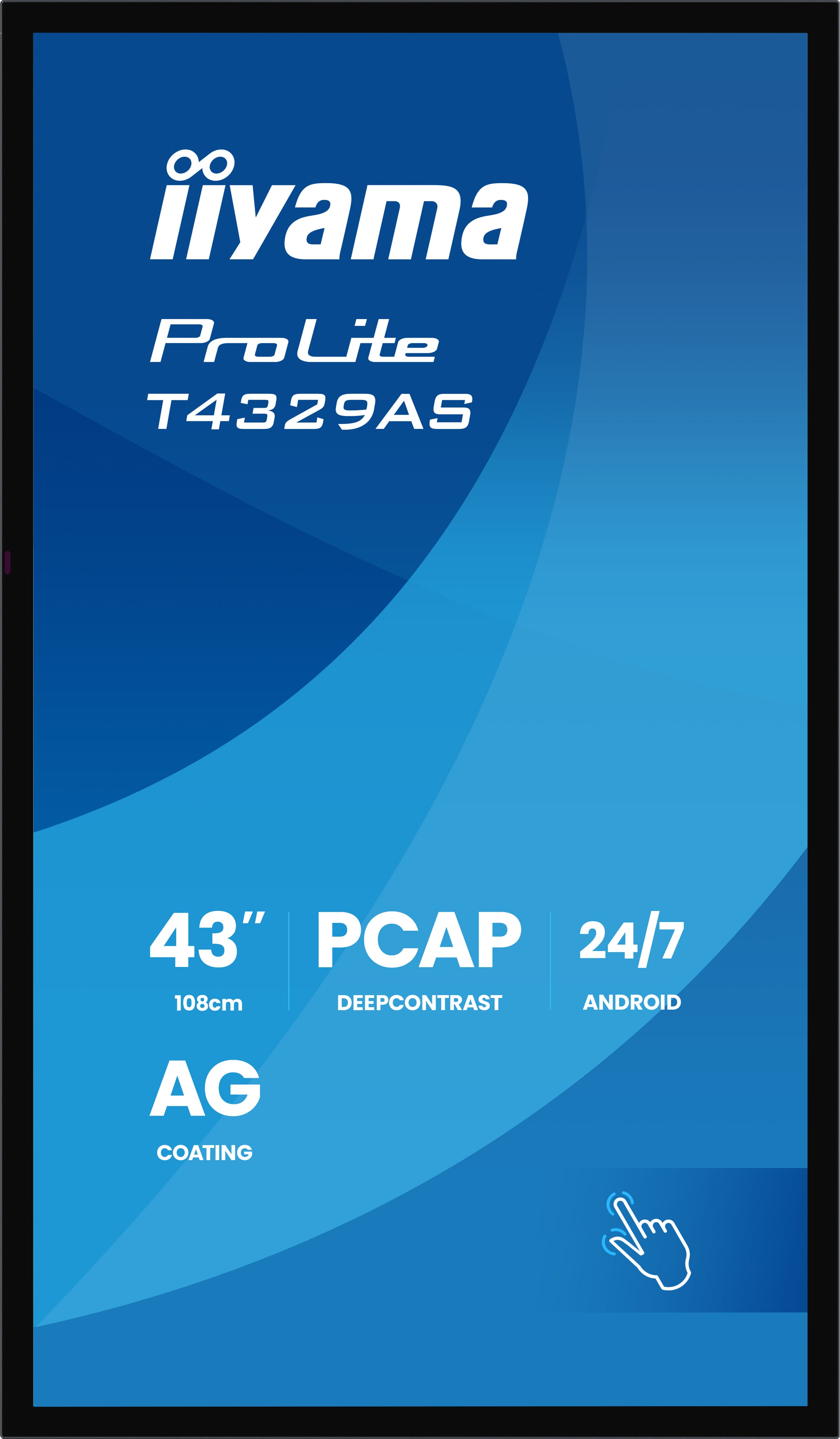 43IN ALL-IN-ONE INTERACTIVE DIS DEEPCONTRAST PCAP 20-POINTS TOUC
