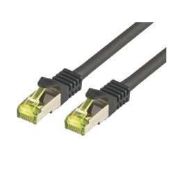 CAT7 SFTP RJ45 LSZH 3M BLACK 10GBIT RAW PATCH CABLE