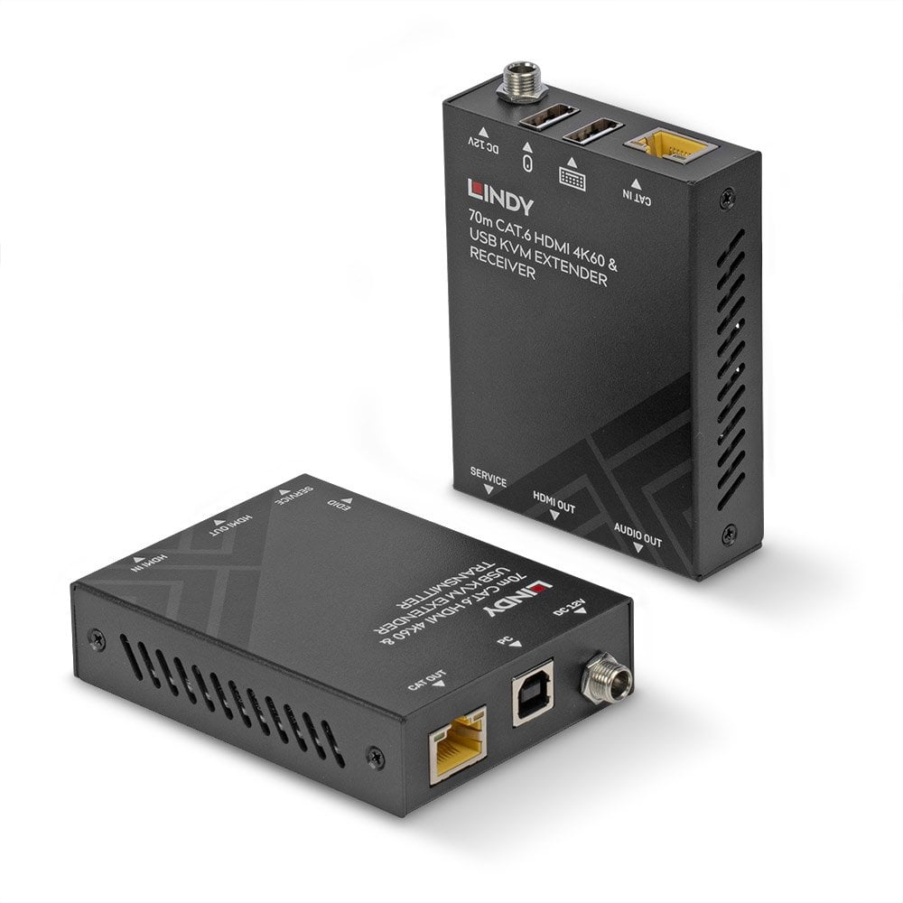 LINDY 70m Cat.6 HDMI 4K60, USB & Audio KVM Extender
