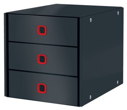 LEITZ Schubladenbox Click & Store Cosy grau 53680089, DIN A4 mit 3 Schubladen, 1 St.
