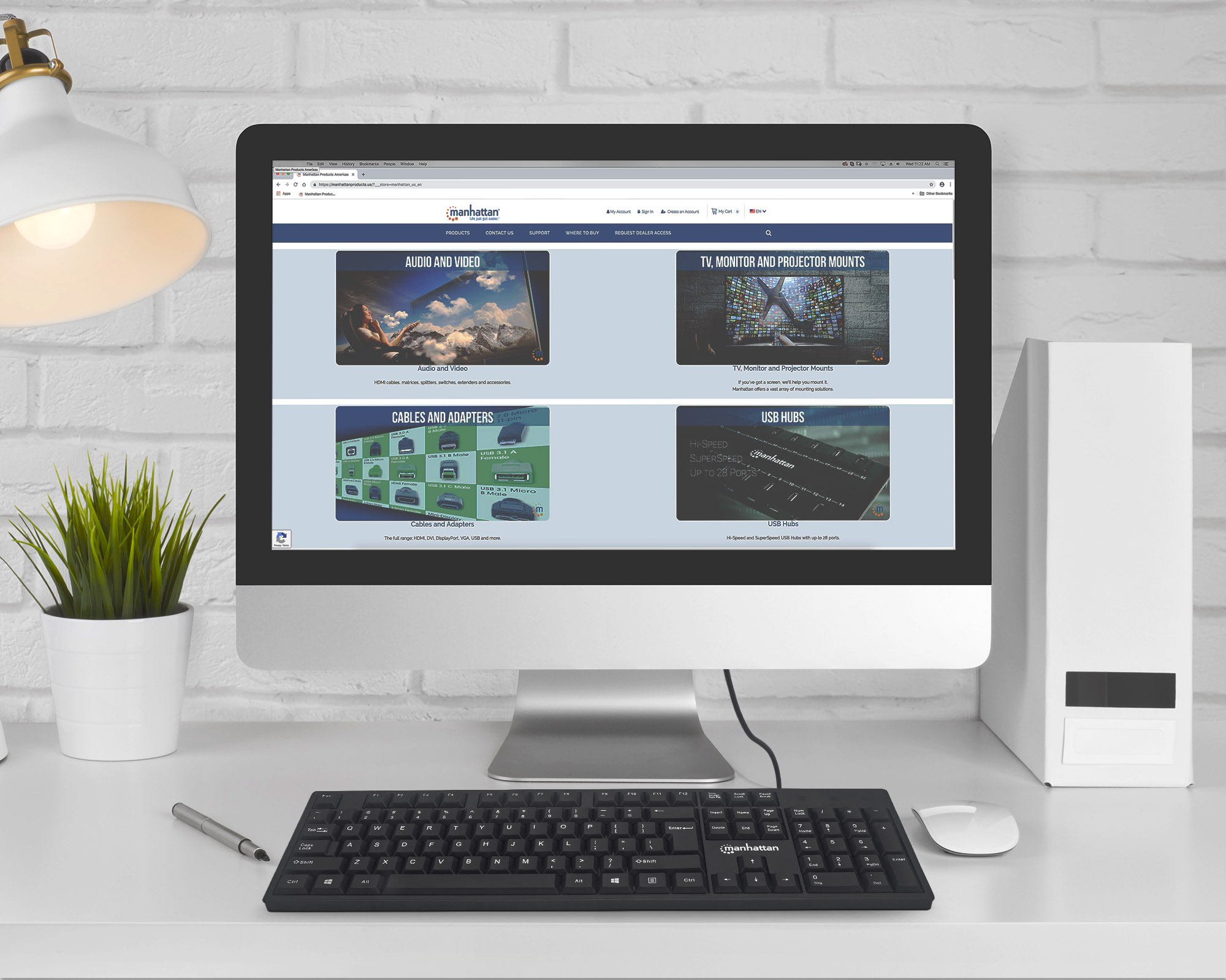 MANHATTAN USB-Tastatur schwarz