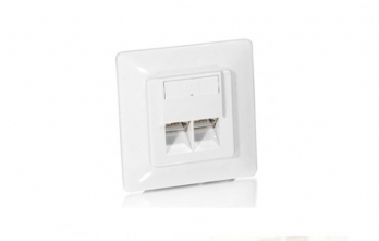 Equip Cat5e Unterputzdose+Frontplatte 2xRJ45 45°5Stk RAL9010