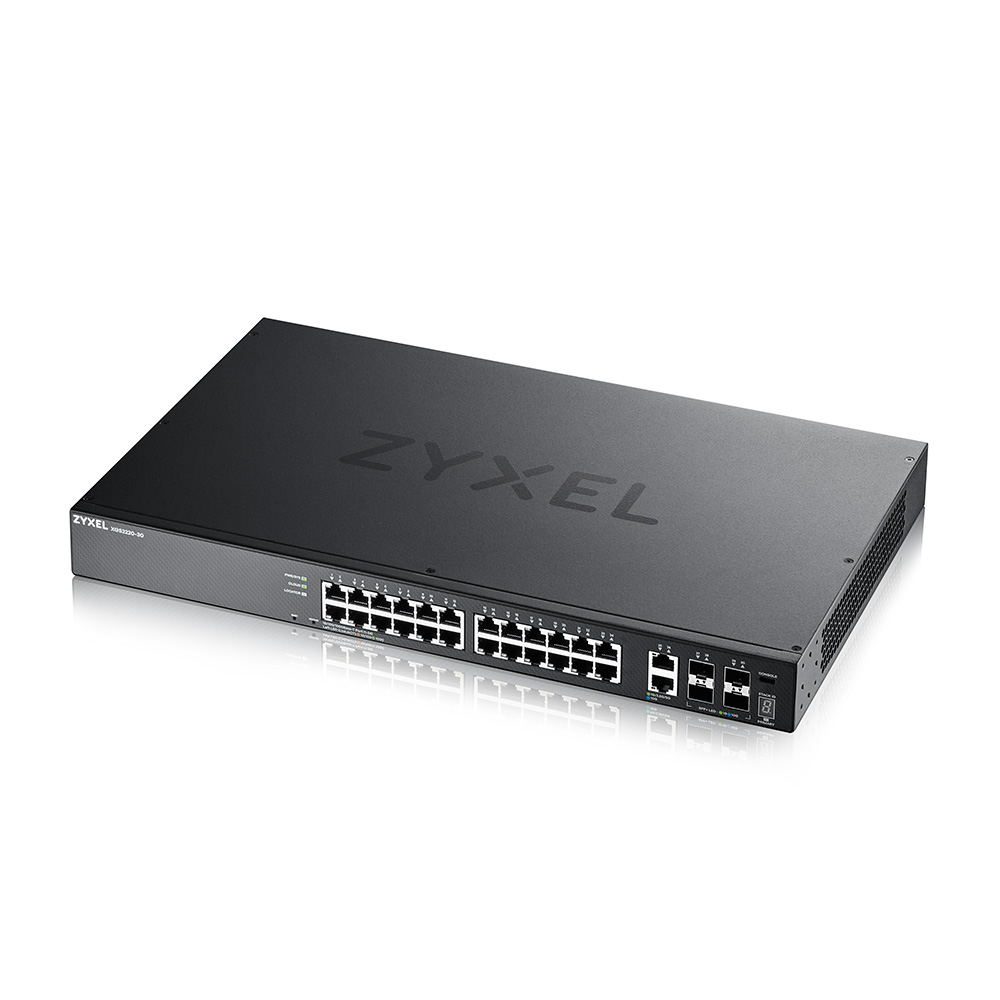 ZYXEL XGS2220-30 L3 Access Switch 24x1G RJ45 2x10mG RJ45 4x10G SFP+ Uplink incl. 1Year NebulaFlex Pro