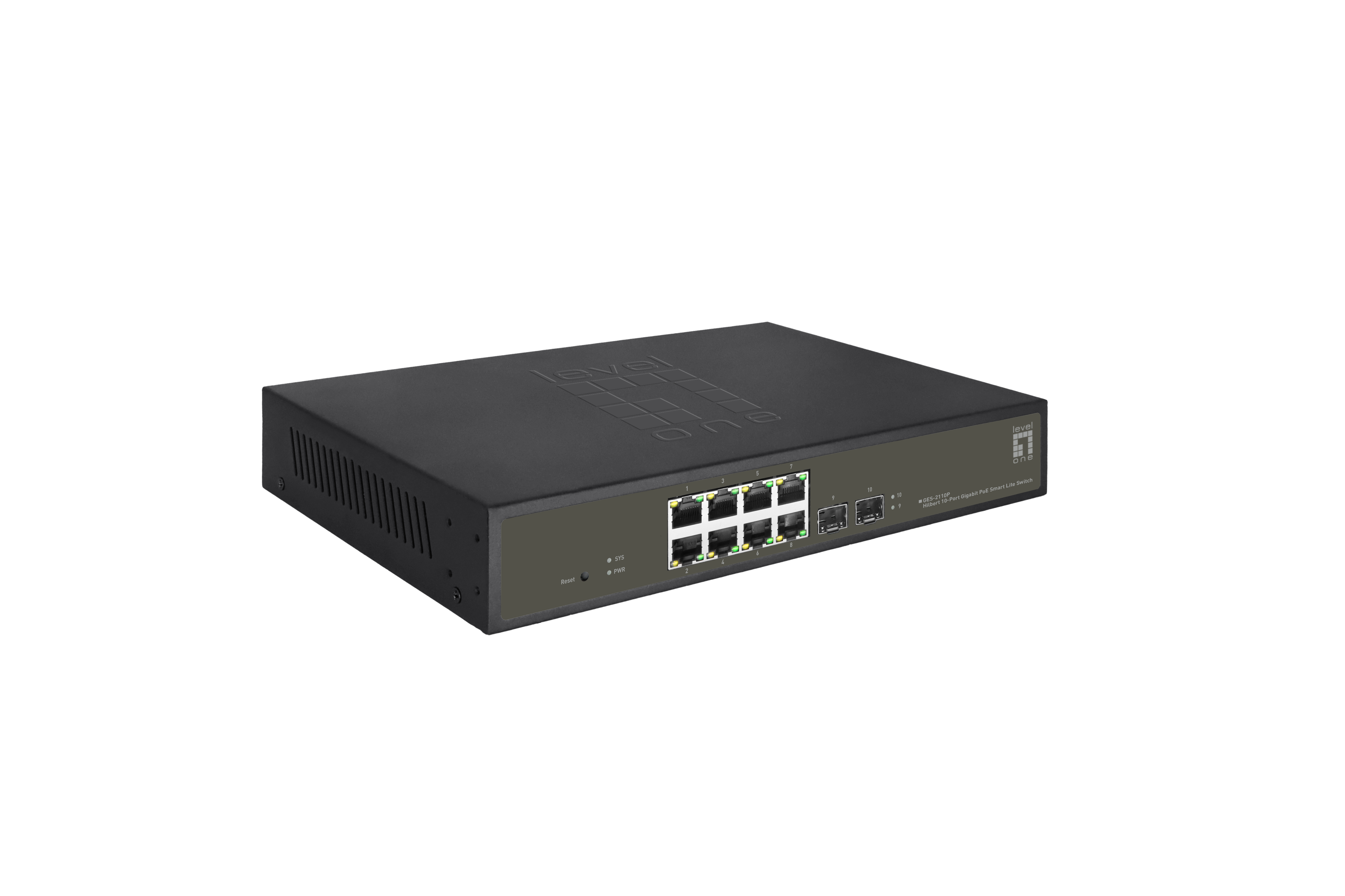 LevelOne PoE+Switch 8xGE PoE+/2xSFP 130W Hilbert SL managed
