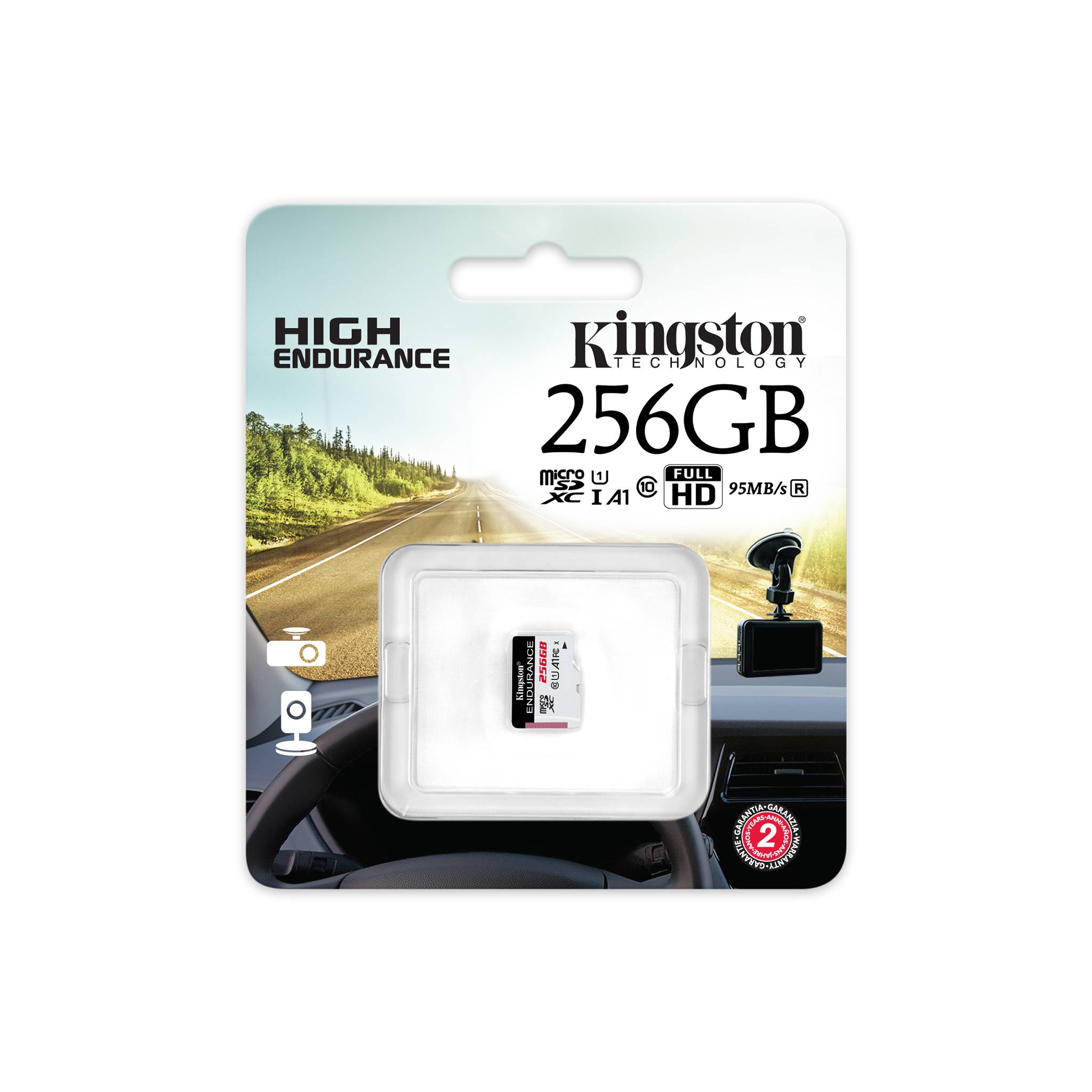 KINGSTON 256GB microSDXC Endurance 95R/45W C10 A1 UHS-I Card Only