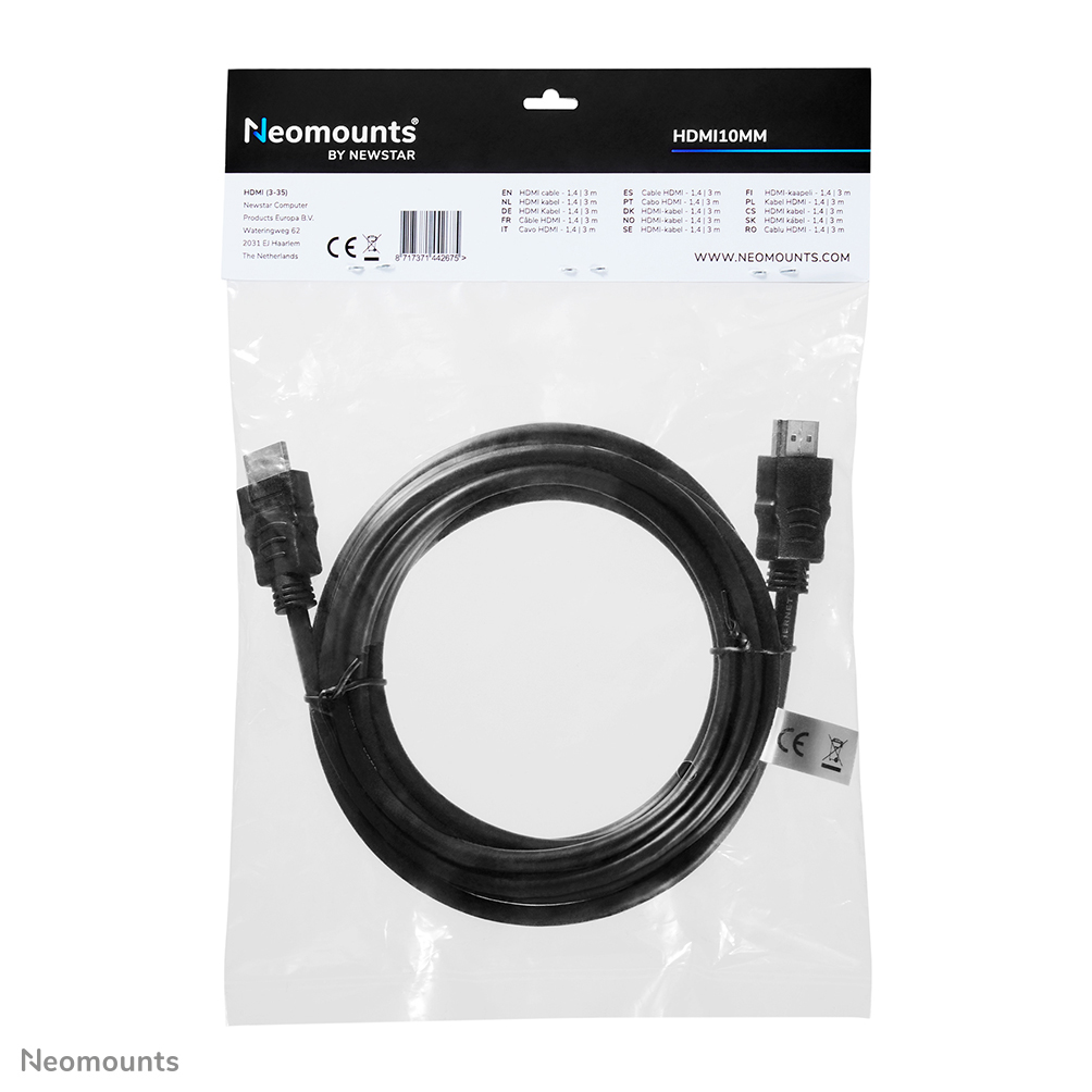 NEOMOUNTS HDMI 1.3 cable High speed HDMI 19 pins M-M 3 meter