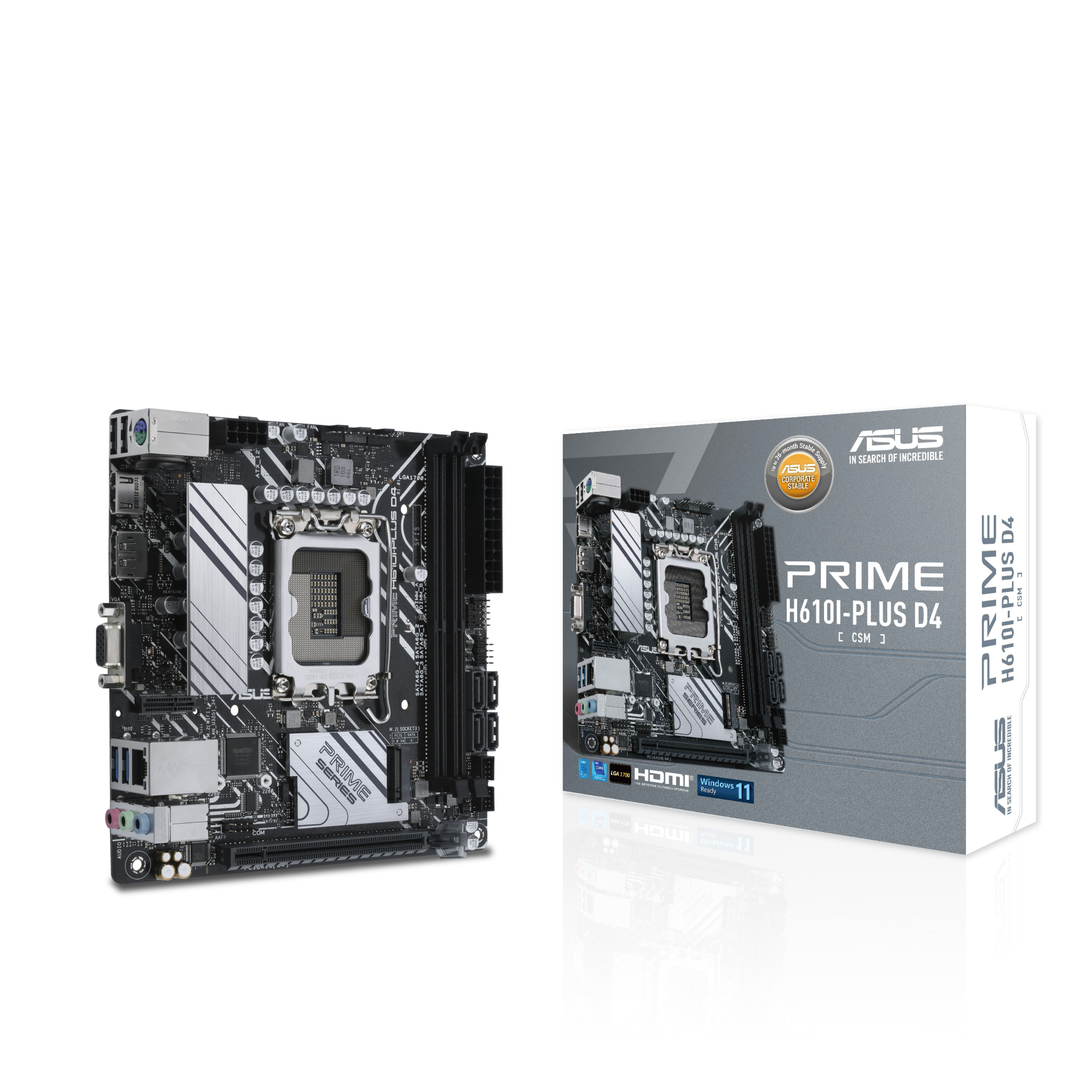 PRIME H610I-PLUS D4-CSM, Mainboard