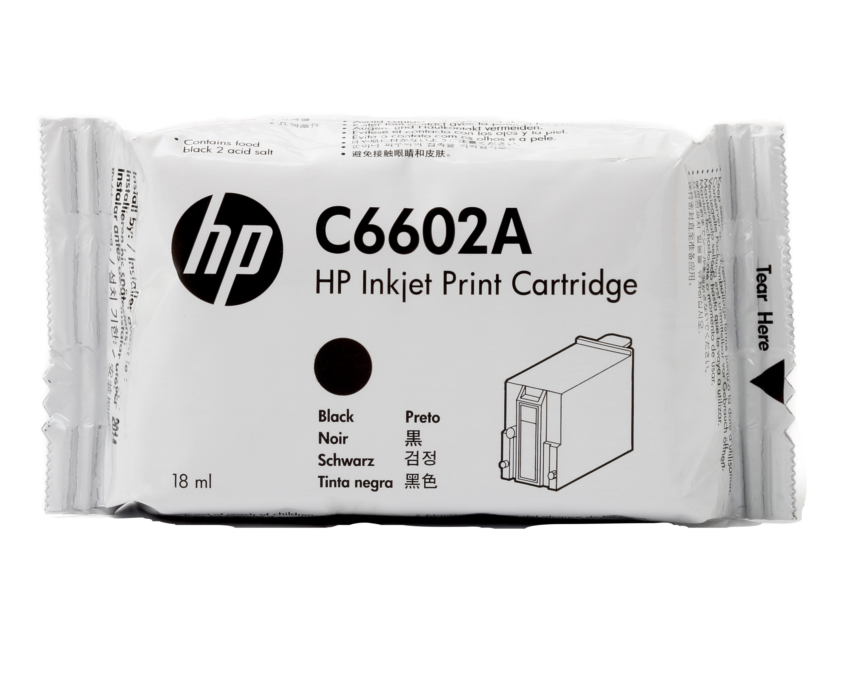HP original TIJ 1.0 original Ink cartridge C6602A black standard capacity 1-pack