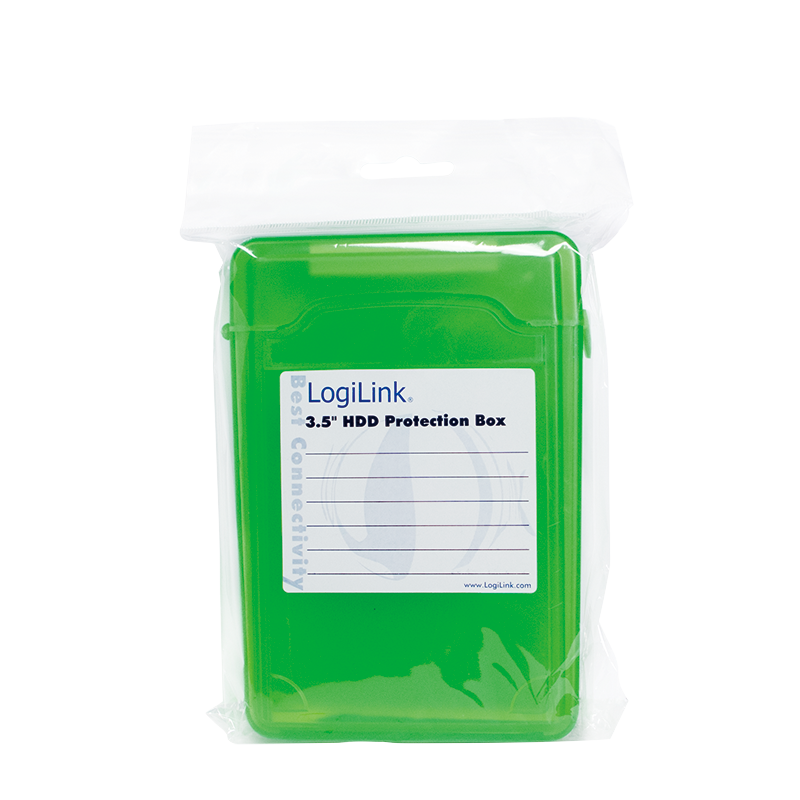 Logilink Festplatten Schutz-Box für 3,5 HDD´s, grün