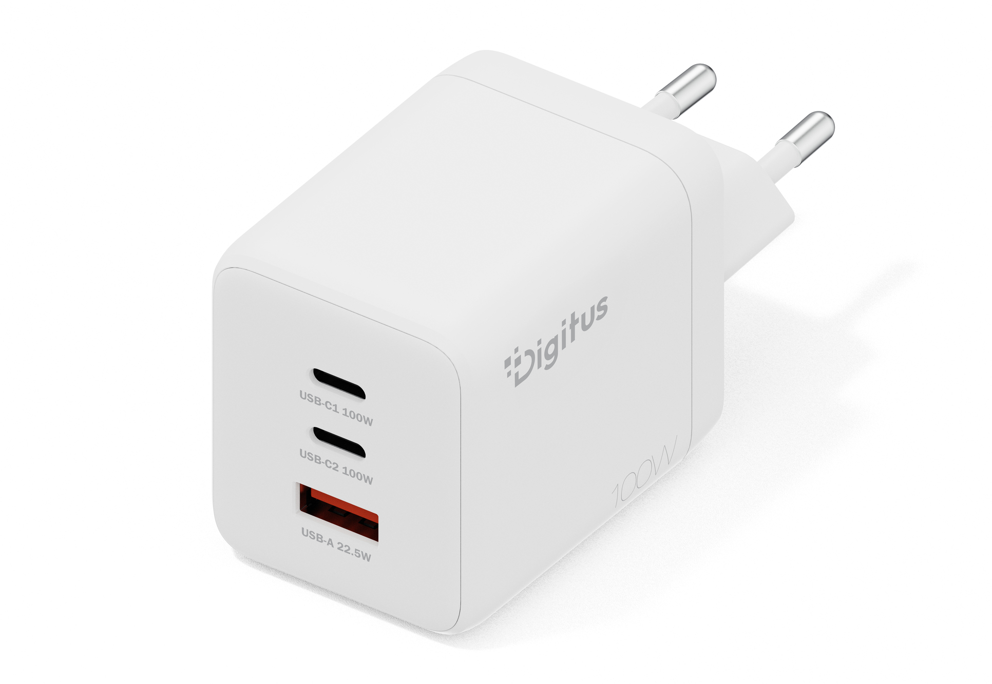 100W GAN CHARGER 2XUSB-C USB-A 100W 2X USB-C 1X USB-A WHITE