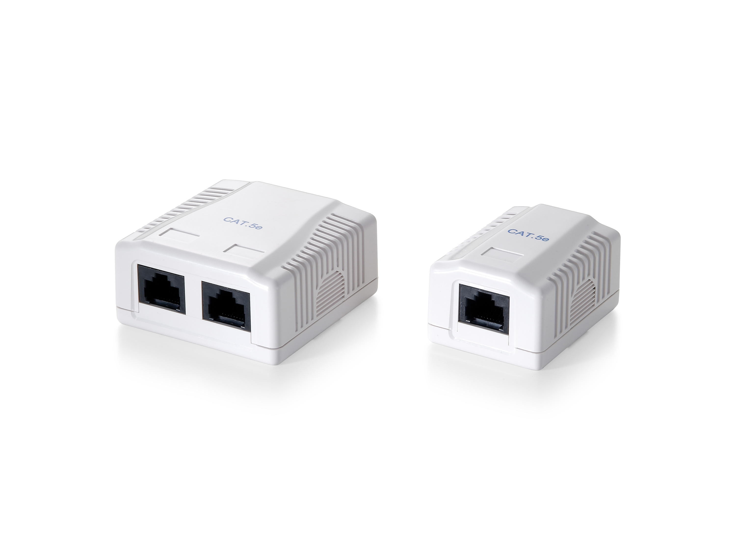 Equip Aufputzdose Cat6 2-Port 2x RJ45 UTP Prem. RAL 9010 ws Polybeutel