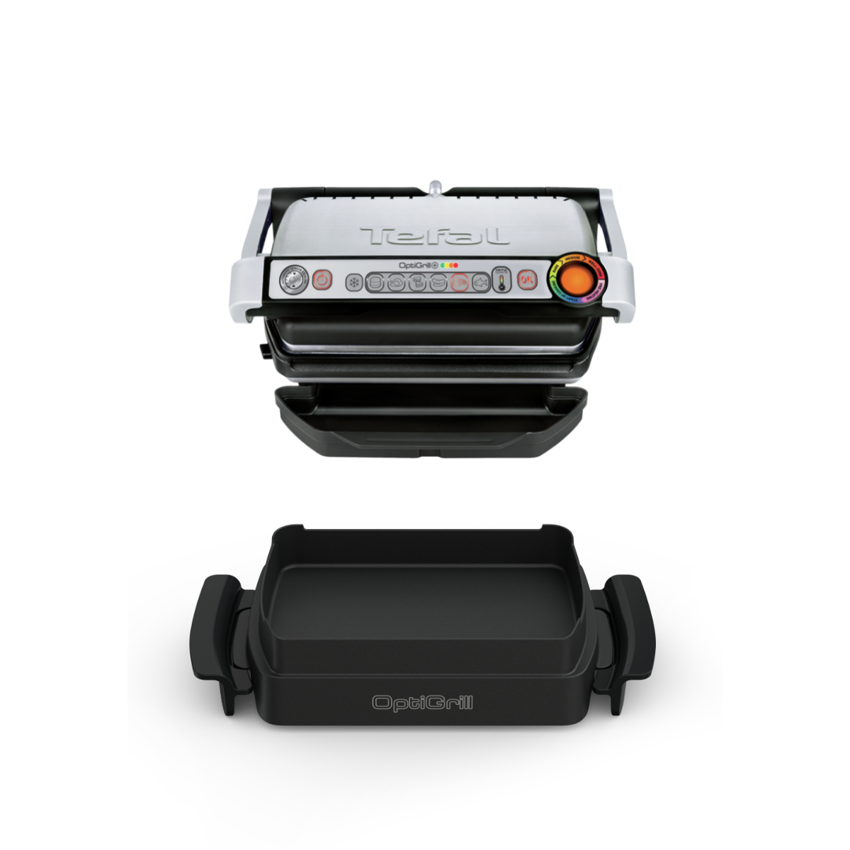 Tefal Optigrill+ Snacking&Baking GC714D Kontaktgrill mit Backschale