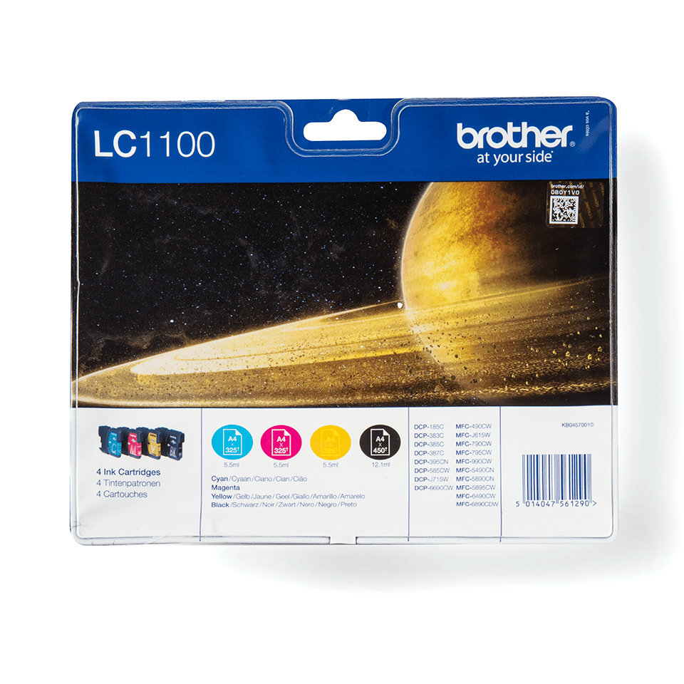 brother LC-1100BK/C/M/Y schwarz, cyan, magenta, gelb Druckerpatrone, 4er-Set