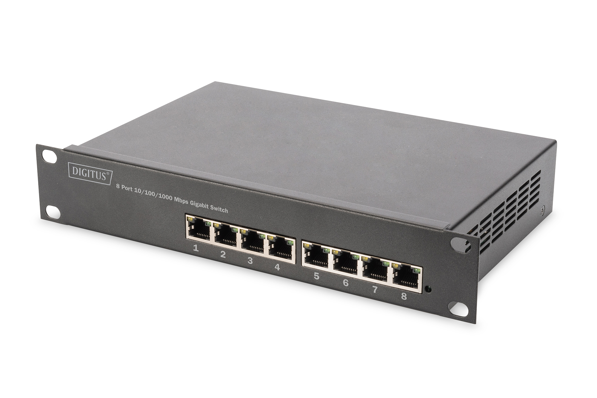 DIGITUS Switch 8-Port Gigabit 10 80W PoE Managed schwarz