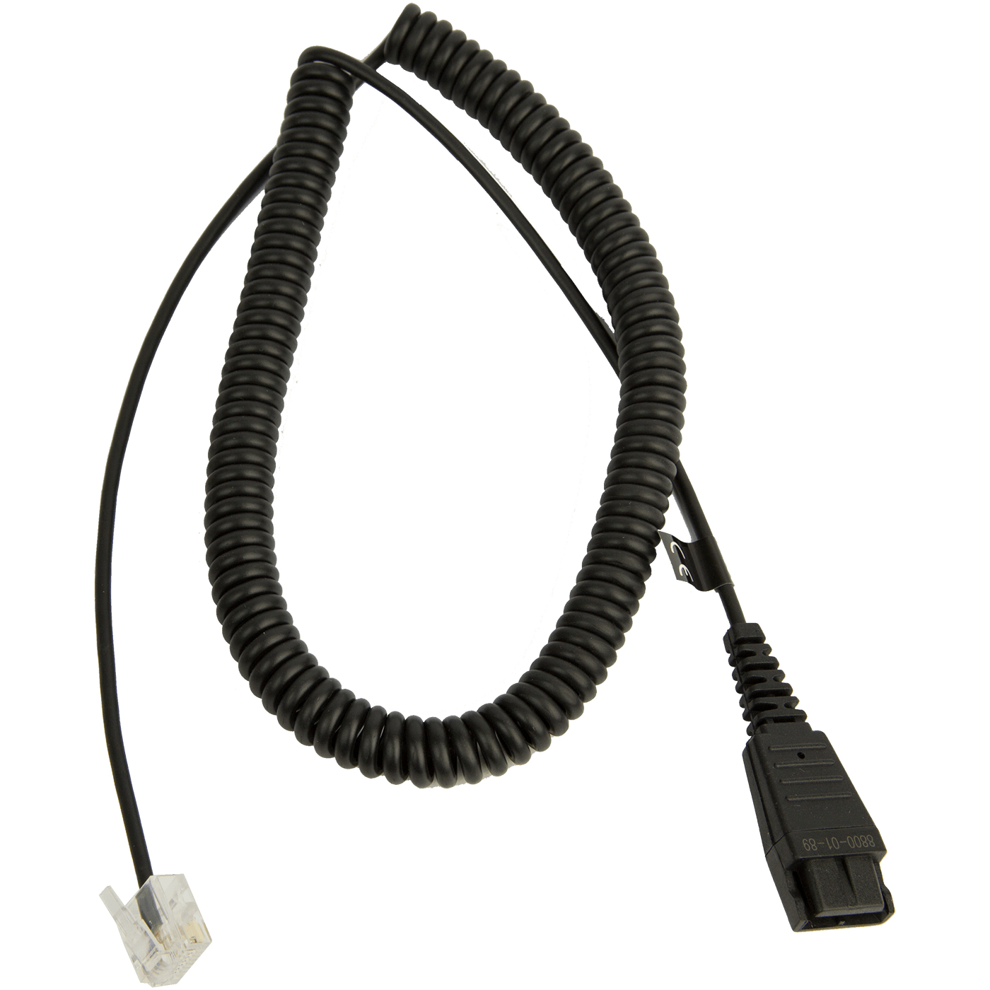 QD MUTE CABLE 0.5-2M SPIRAL QD RJ45 TO BIZ 2400