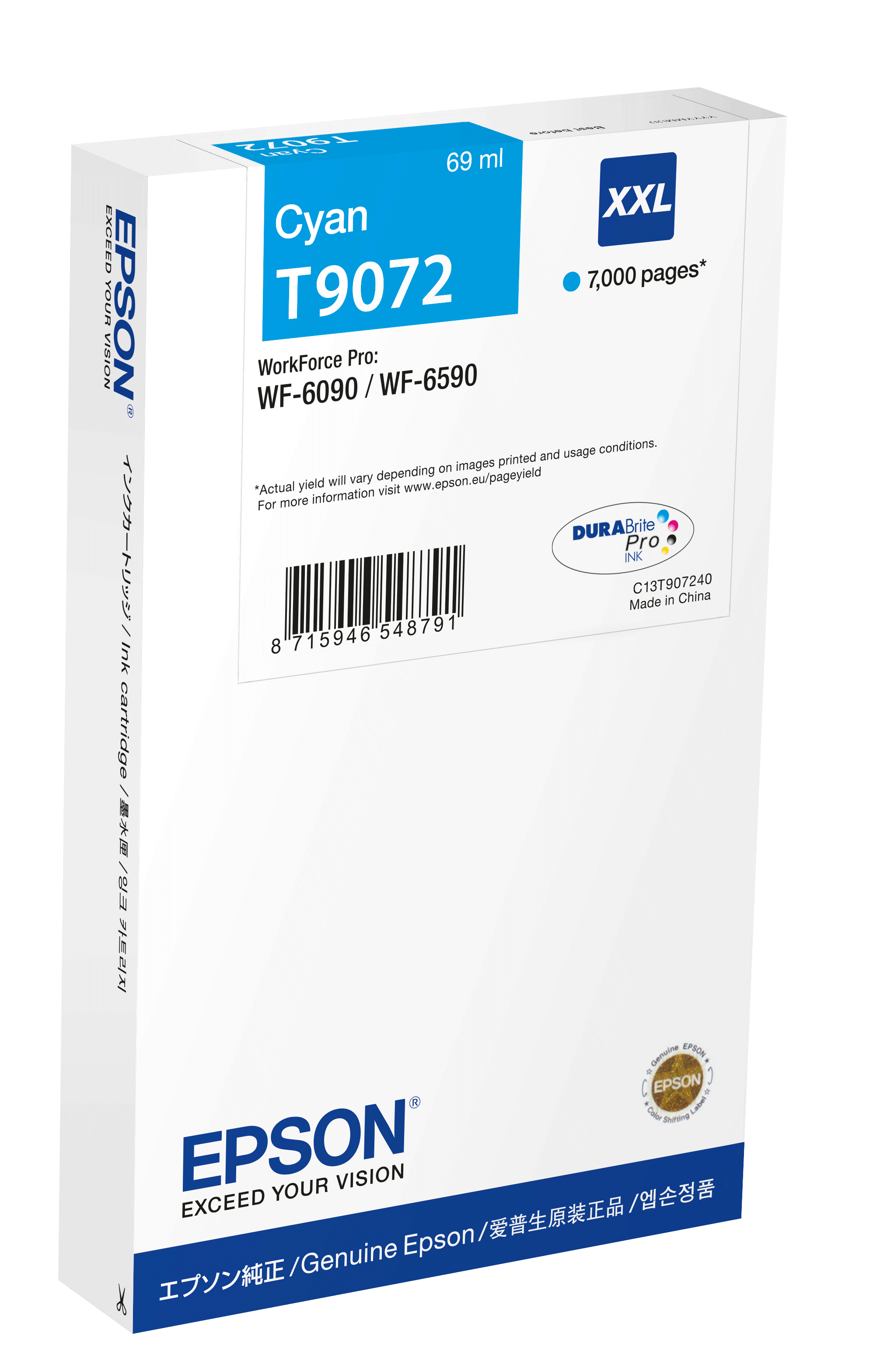EPSON T9072XXL cyan Druckerpatrone