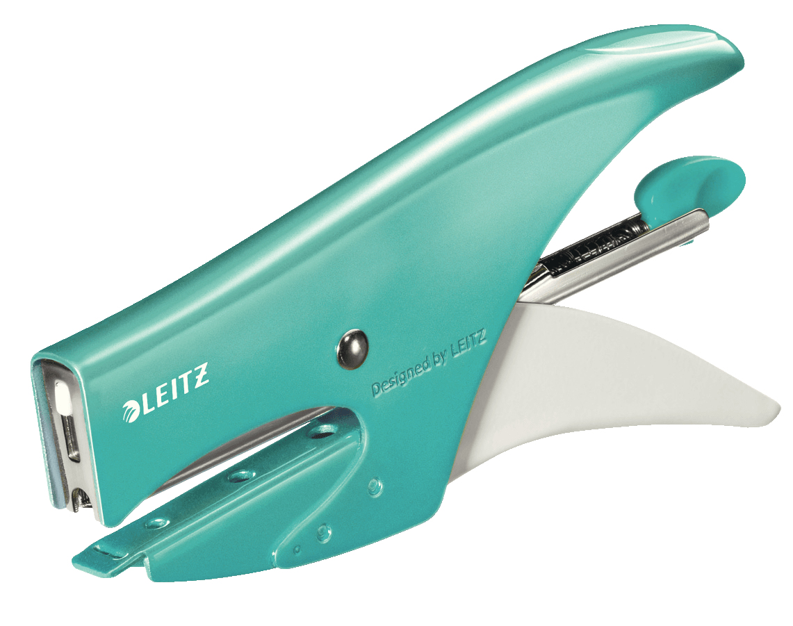 LEITZ Heftzange 5531 WOW eisblau-metallic, 1 St.