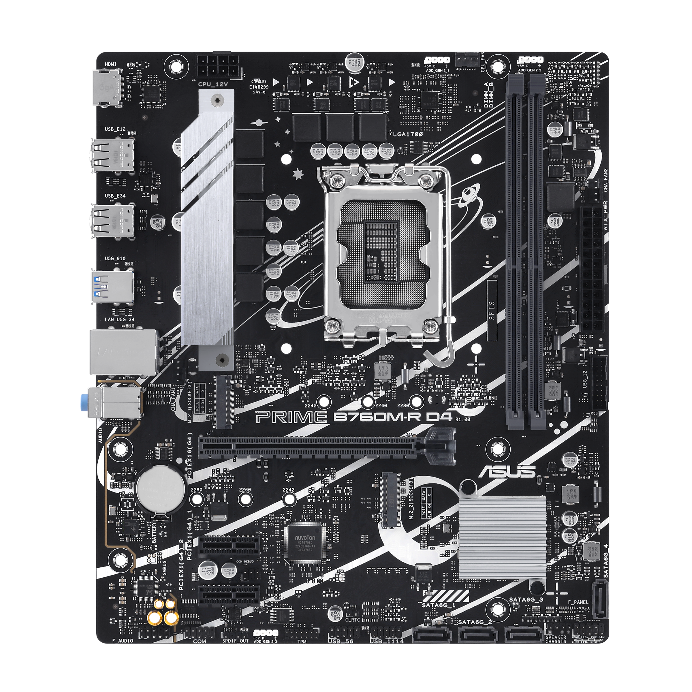 ASUS PRIME B760M-R D4 LGA1700 2xDDR4 4xSATA 2xM.2