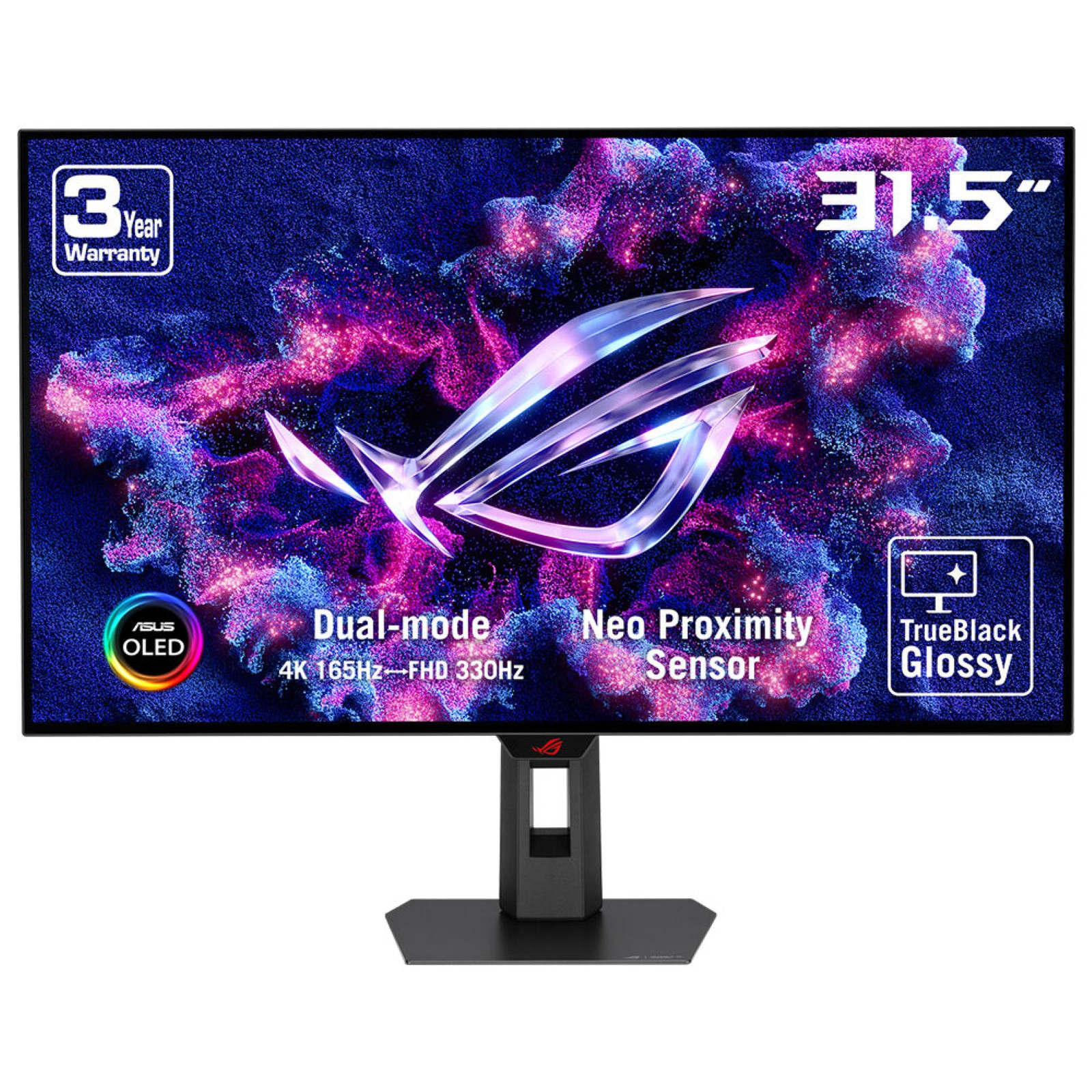 ASUS ROG Strix OLED XG32UCWG 80,01cm 31,5Zoll WOLED UHD 16:9 165Hz 4K/330Hz FHD 1300cd/m2 0.03ms 2xHDMI DP USB-C 3xUSB 3.2 G1 Type-A