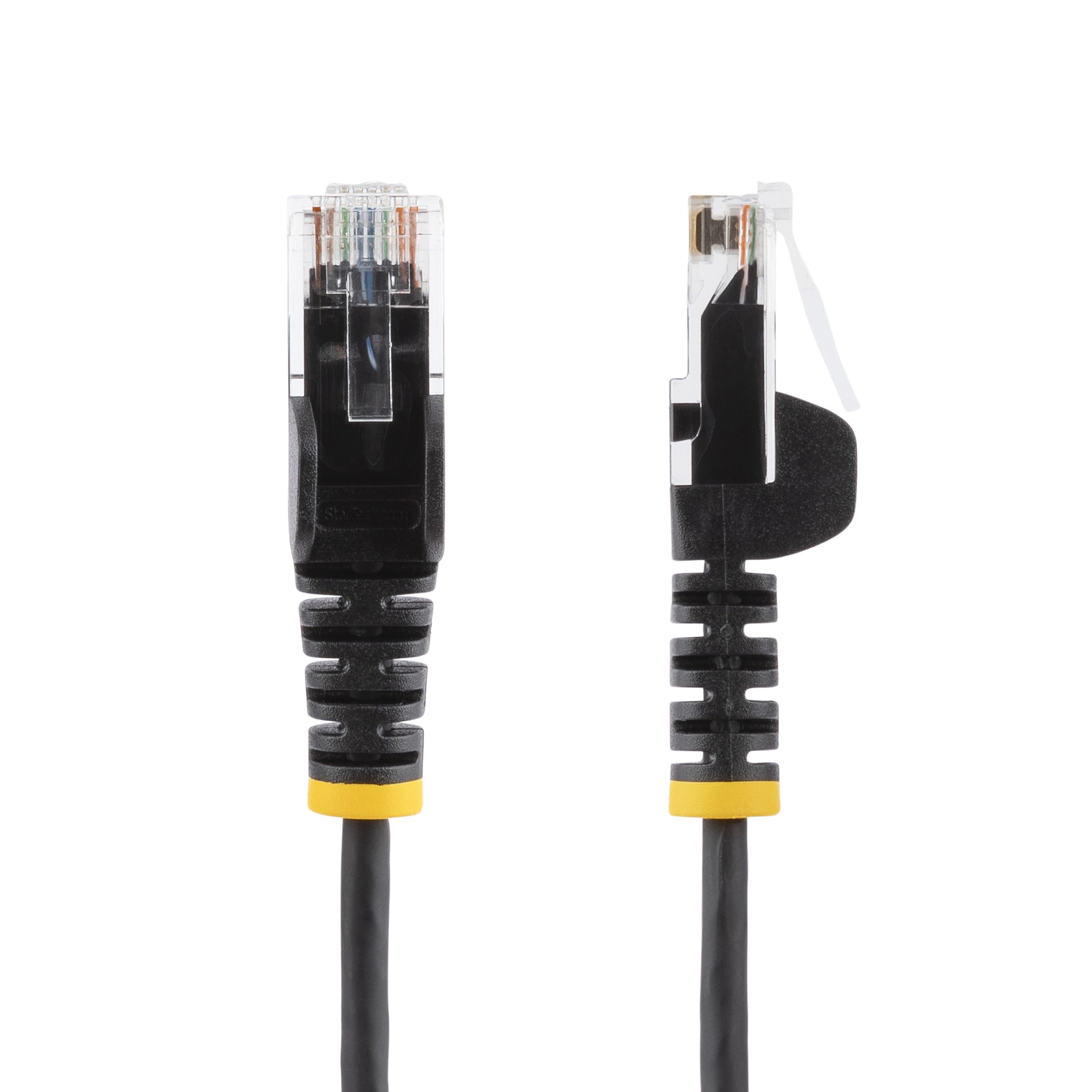 STARTECH.COM 2 m CAT6 Cable - Slim CAT6 Patch Cord - Black - Snagless RJ45 Connectors - Gigabit Ethernet Cable - 28 AWG