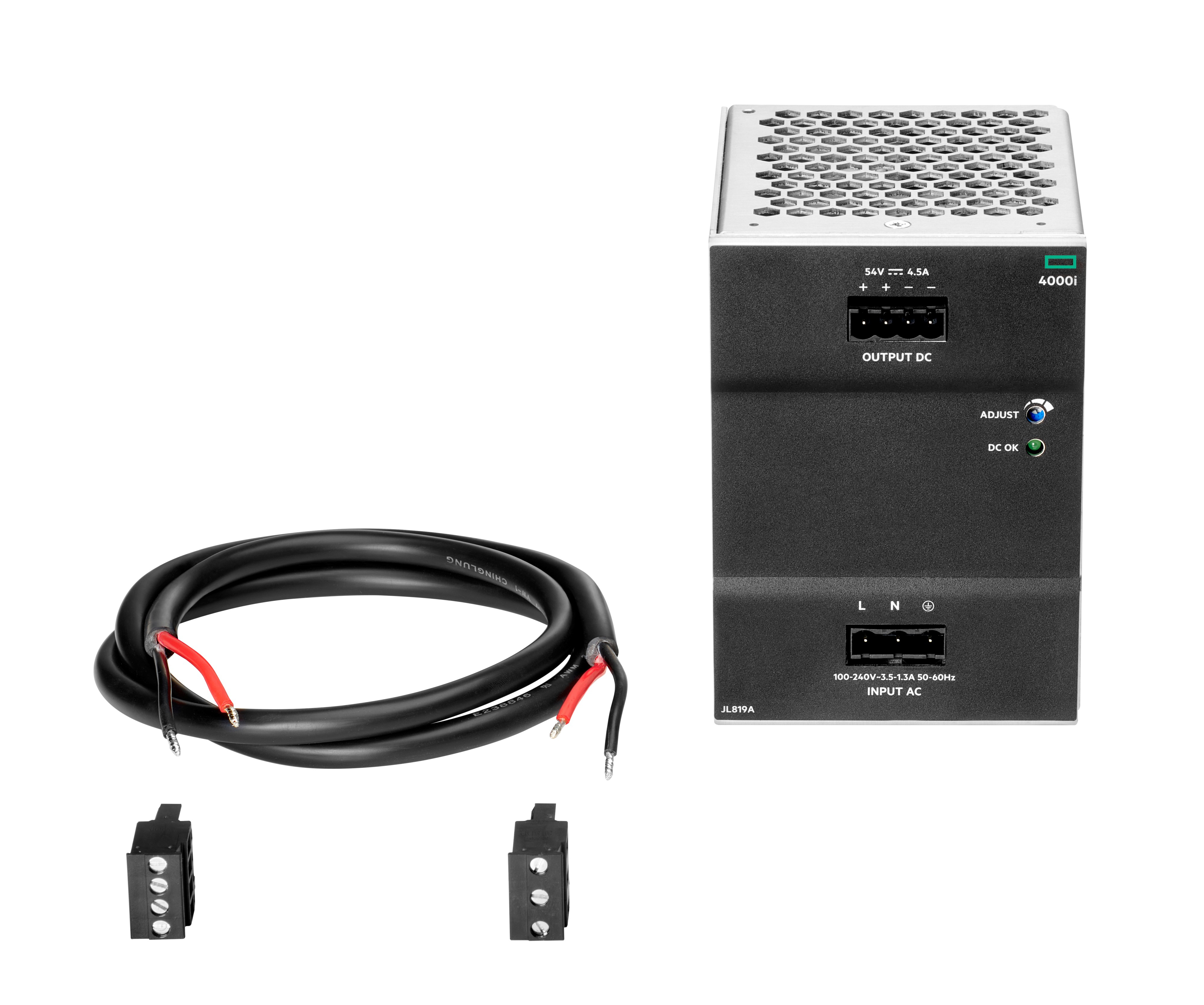 HPE Aruba 4000i POE 54VDC 240W 100-240VAC DIN Power Supply