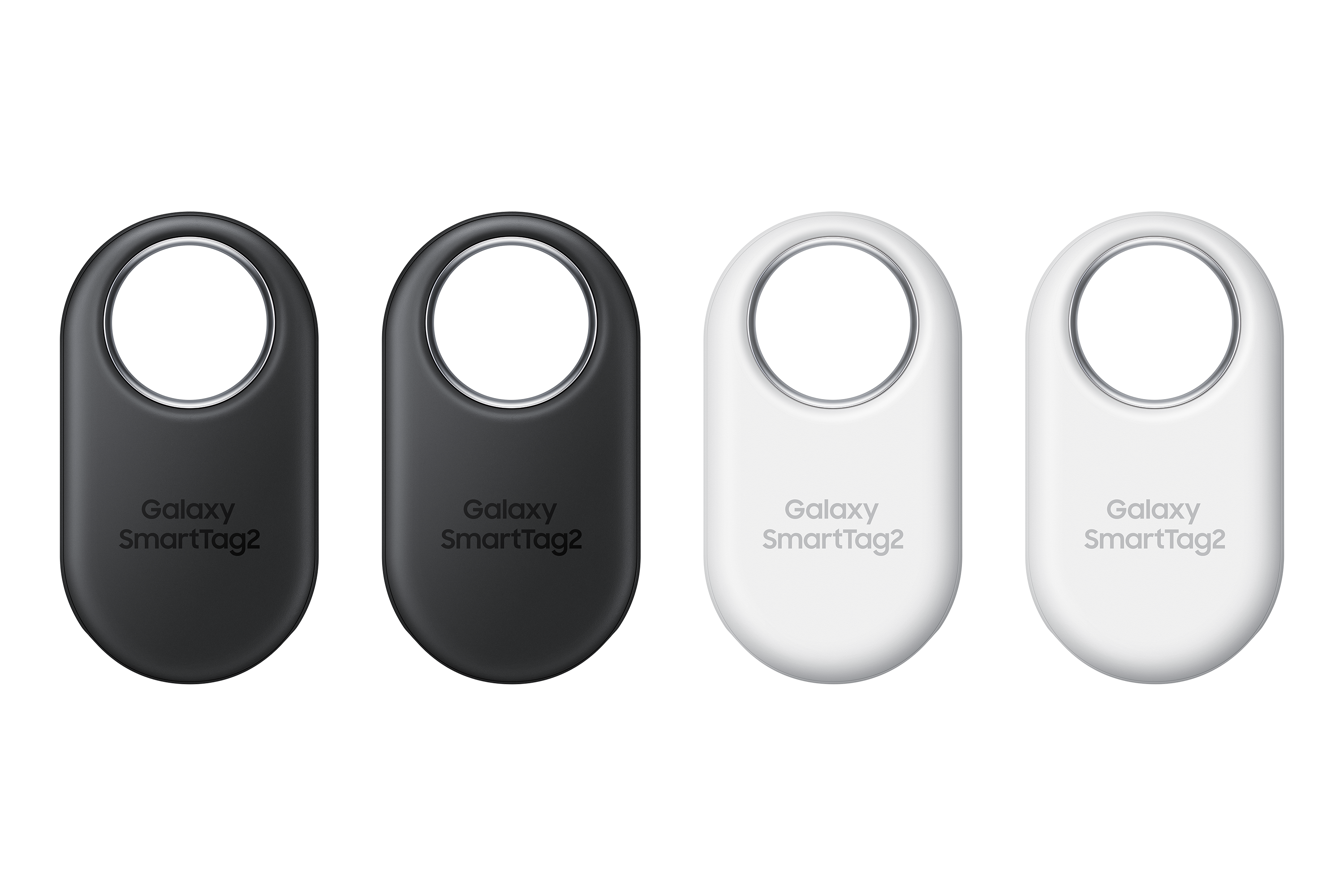Samsung Galaxy SmartTag2 - Anti-Verlust Bluetooth-Tag für Handy - 4 Pack 2 schwarz, 2 weiß