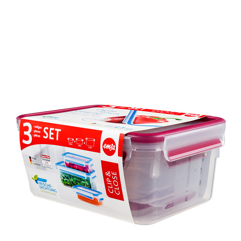 CLIP & CLOSE Frischhaltedosen-Set