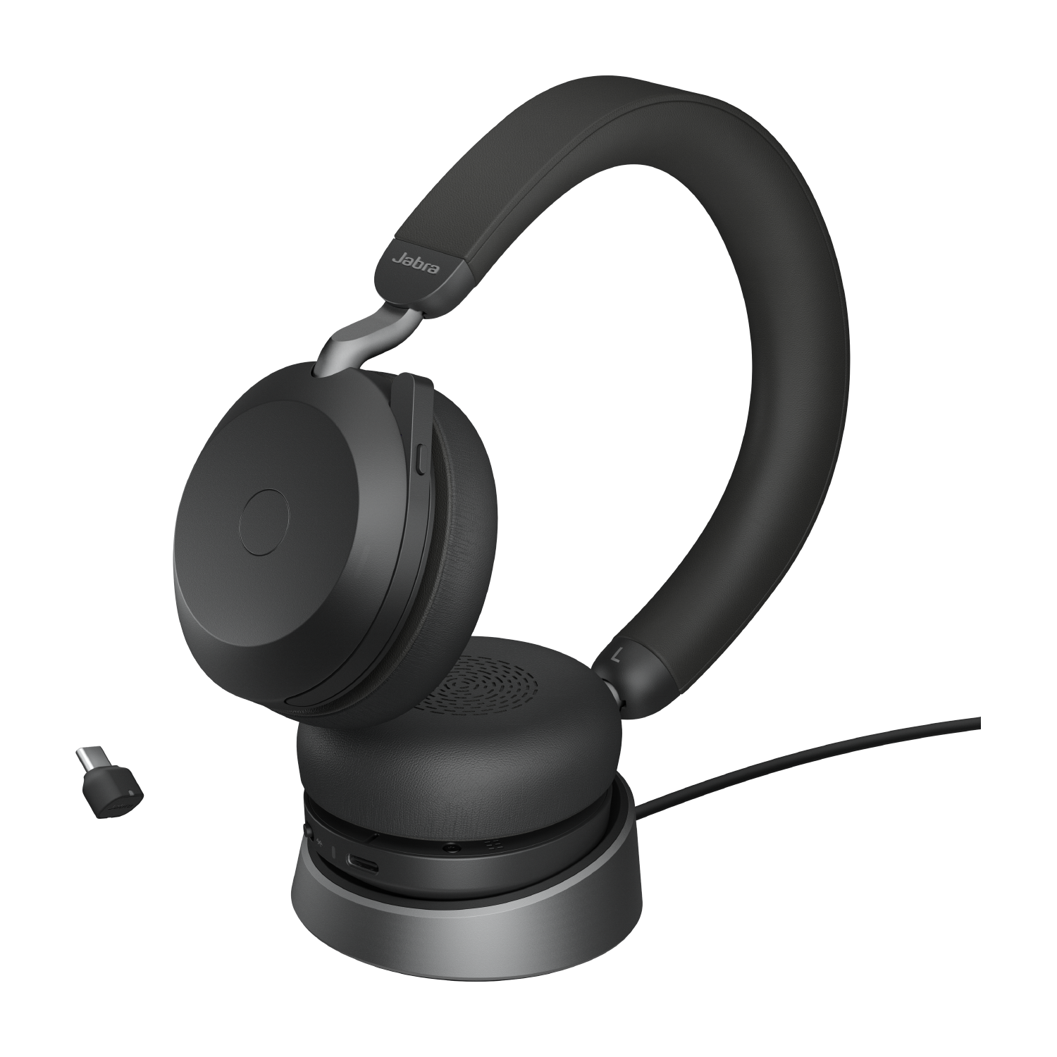 Jabra Evolve2 75 UC Stereo USB-C black mit Ladestation