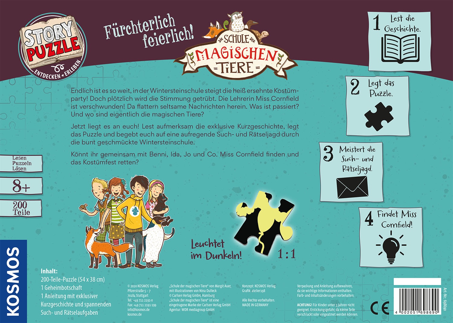 Story Puzzle: Die Schule der magischen Tiere - Fürchterlich feierlich!