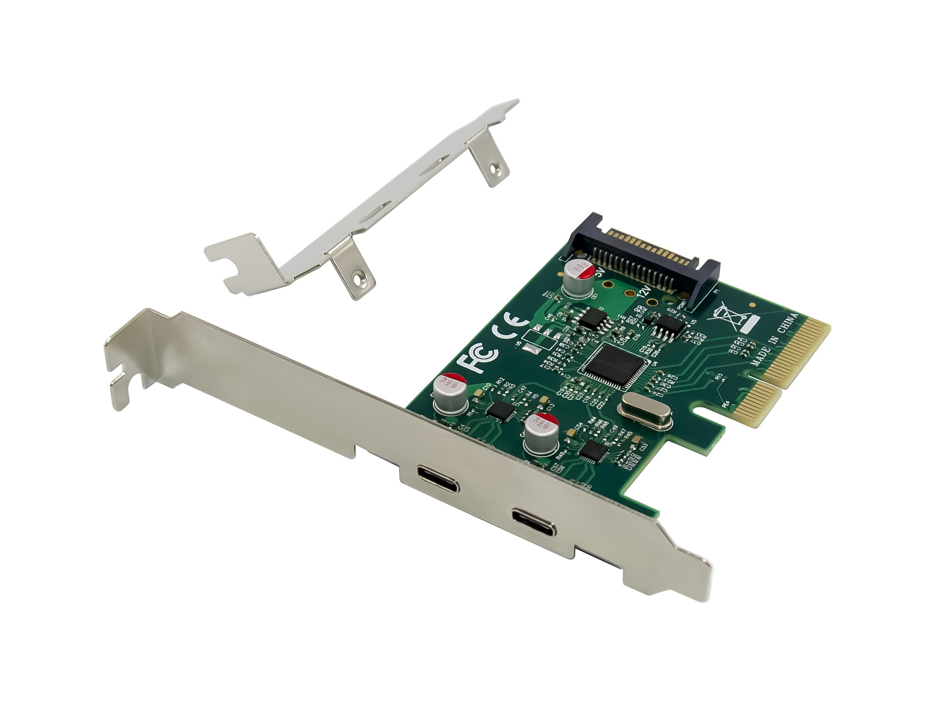 CONCEPTRONIC 4xPCIe3.0 Card 2xUSB-C3.2 Gen2 10Gbps