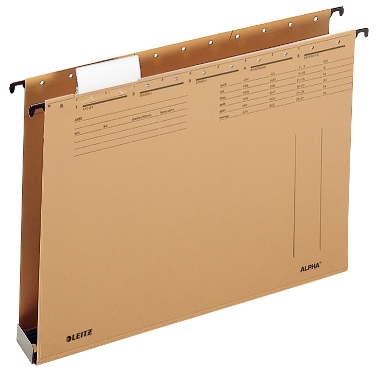 LEITZ Hängesammler ALPHA® 1942 naturbraun Boden: 4,0 cm, 25 St.
