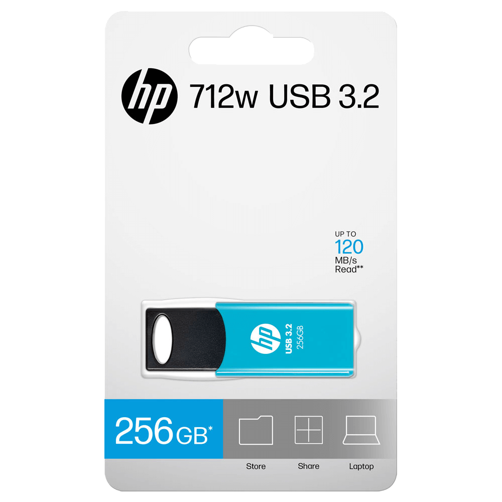 HP 256GB 712w Blue USB 3.2 Flash Drive