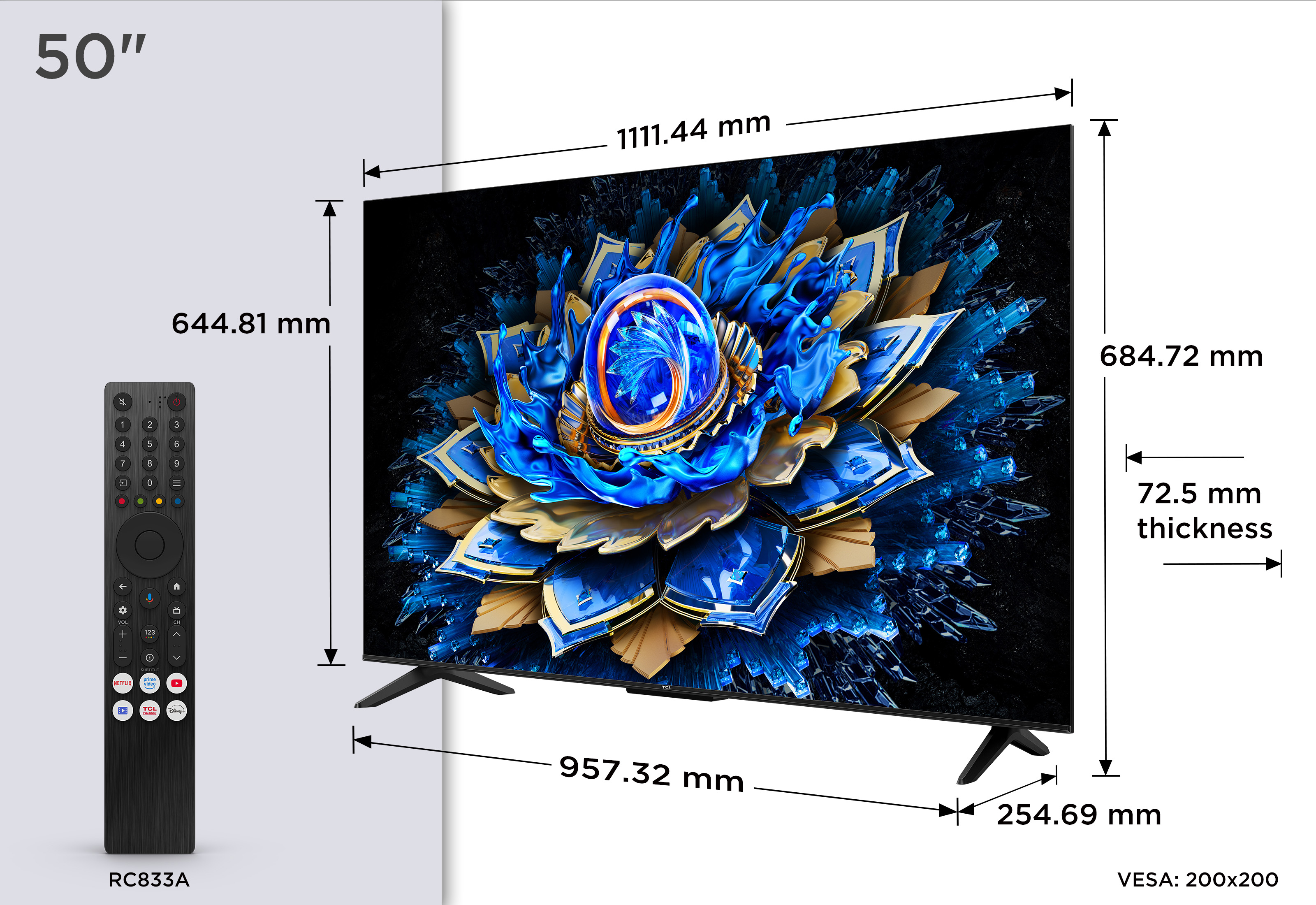 50T69C, QLED-Fernseher