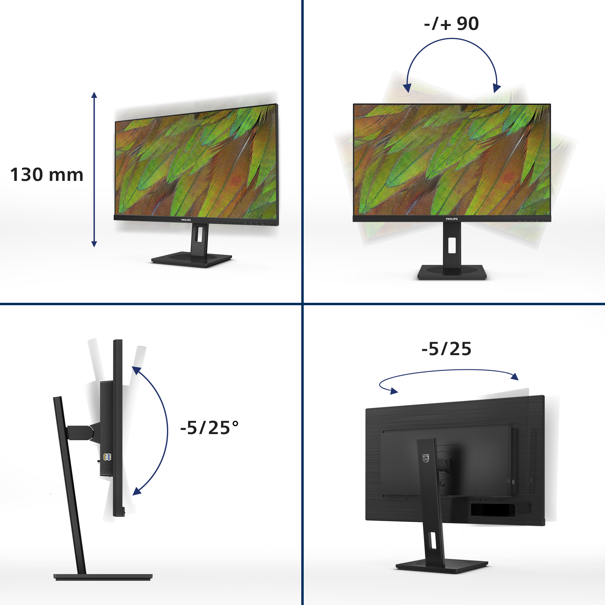 27B1N3800 - 27 IN ULTRA HD MONITOR HEIGHT-ADJUSTABLE SPEAKE