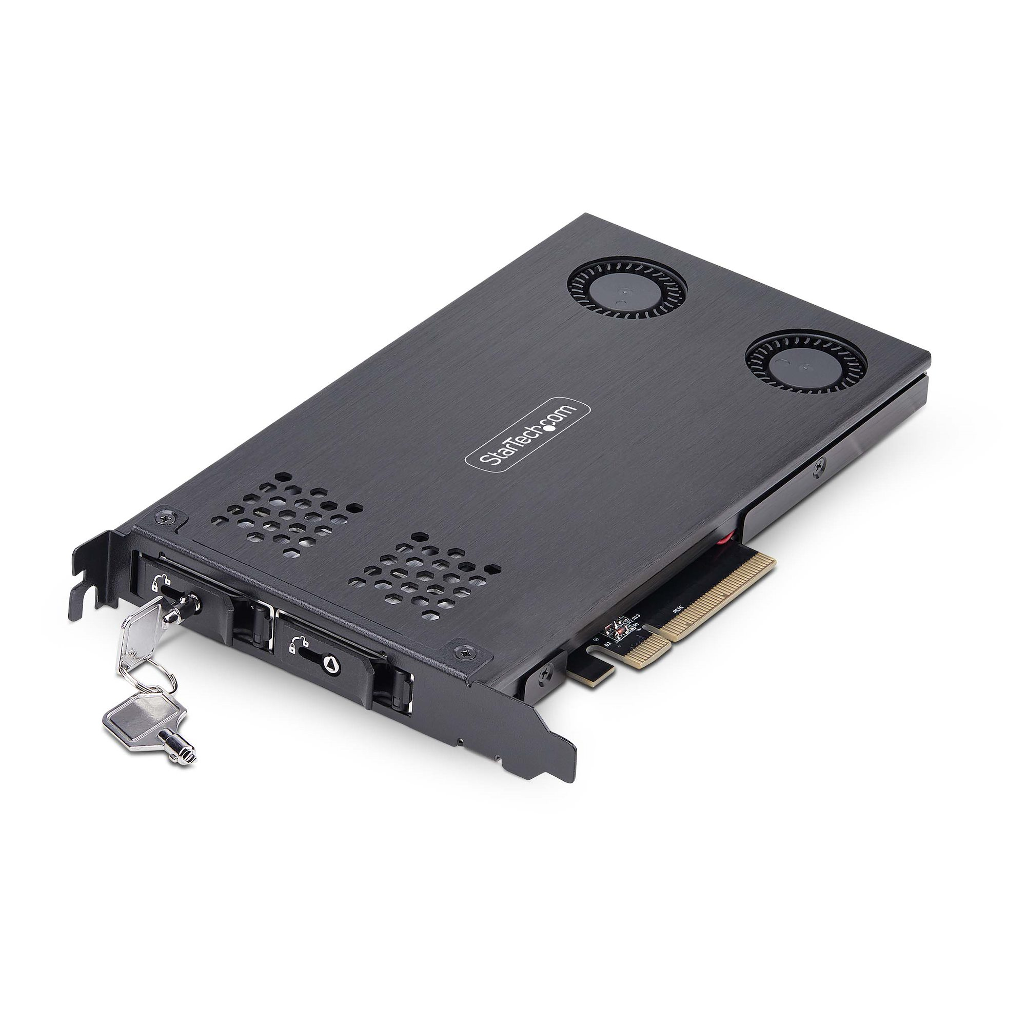DUAL M.2 NVME SSD TO PCIE X8 REMOVABLE MOBILE RACK/BACKPLANE