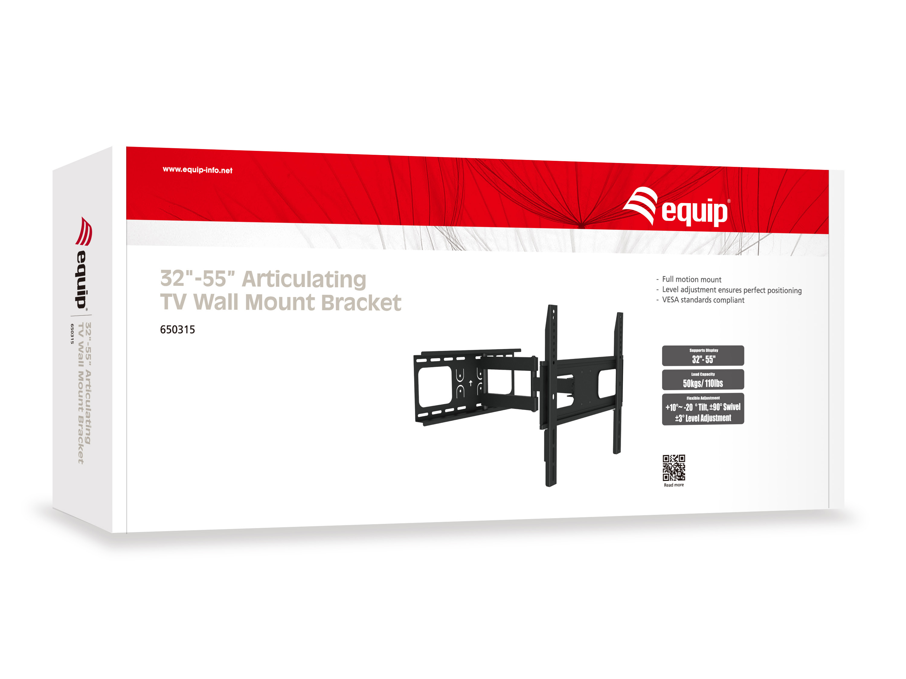 Equip Wandhalterung 32-55/1TFT gelenkig 4Gelenke 50Kg sw retail