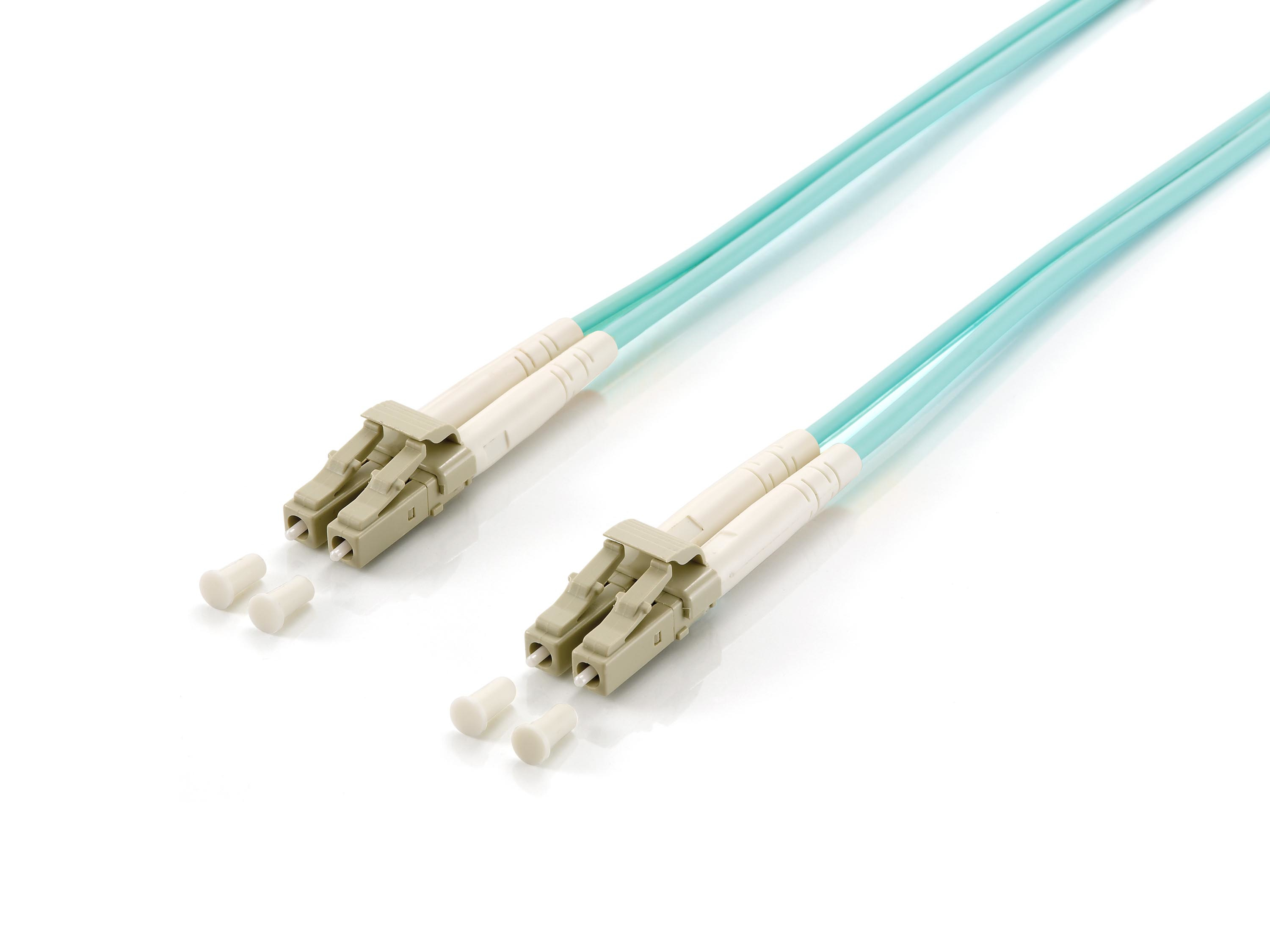 Equip Patchkabel LC->LC 15.00m Multimode Duplex OM3 türkis Polybeutel