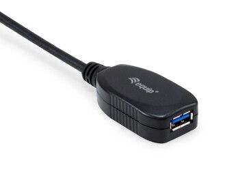 Equip Kabel USB-A3.0->A Akt. Erweiter. St/Bu 5.00m schwarz