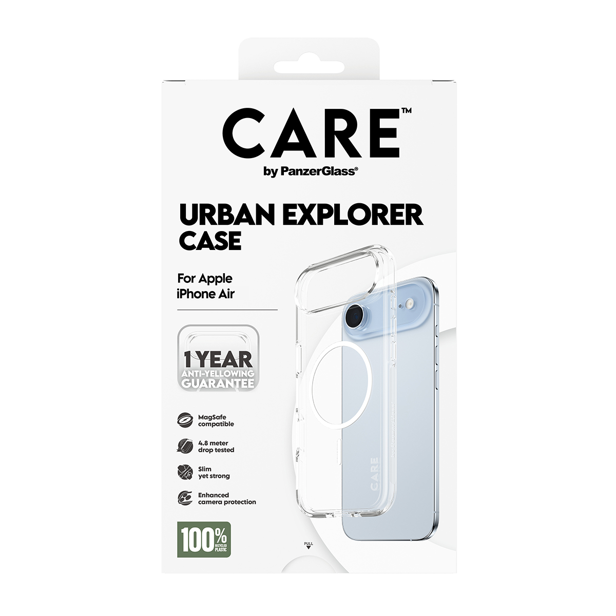 CARE BY FLAGSHIP CASE TRANSPARE EXPLORER W. WHITE MAGSAFE IPHONE