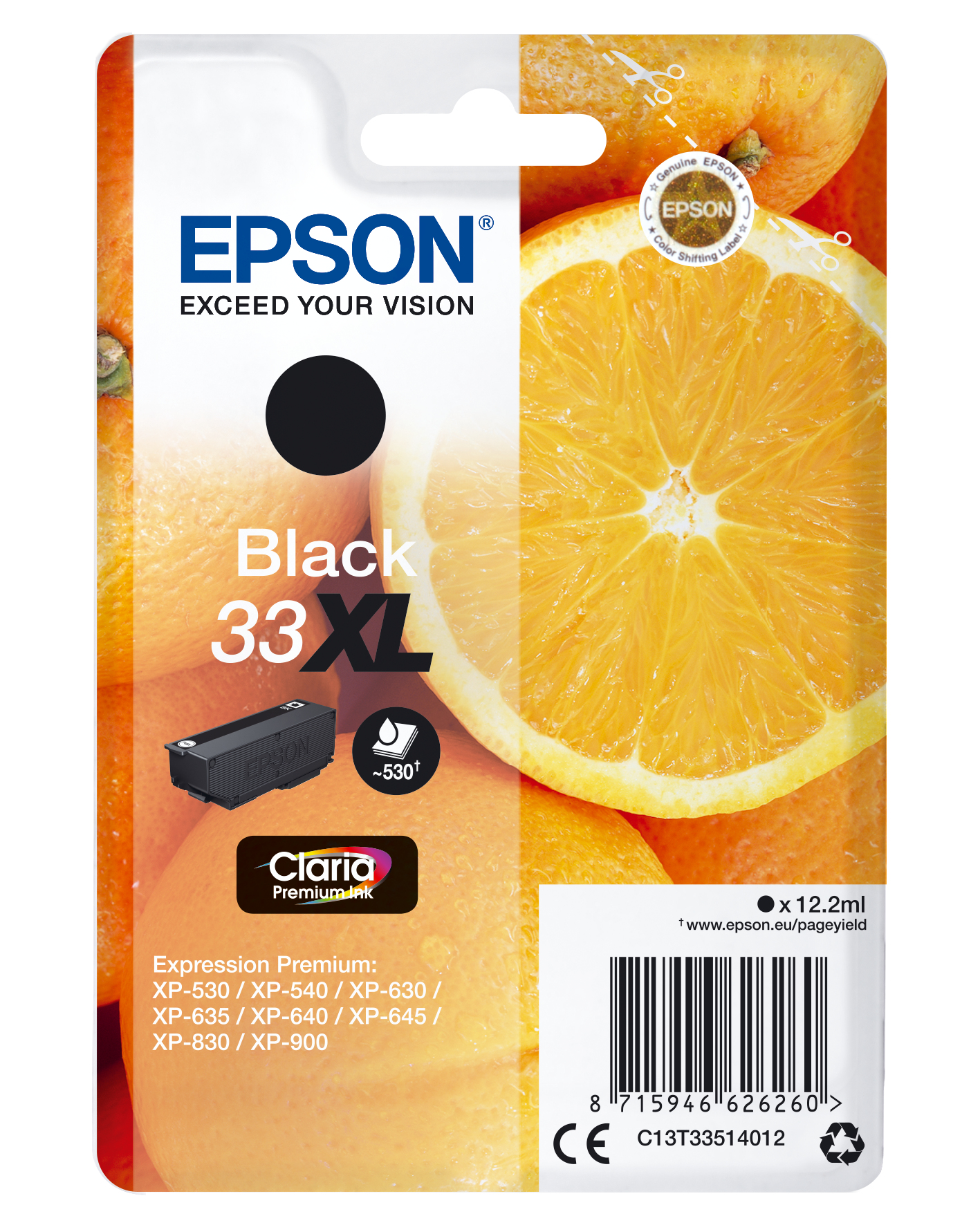 EPSON 33XL / T3351XL (Orangen) schwarz Druckerpatrone