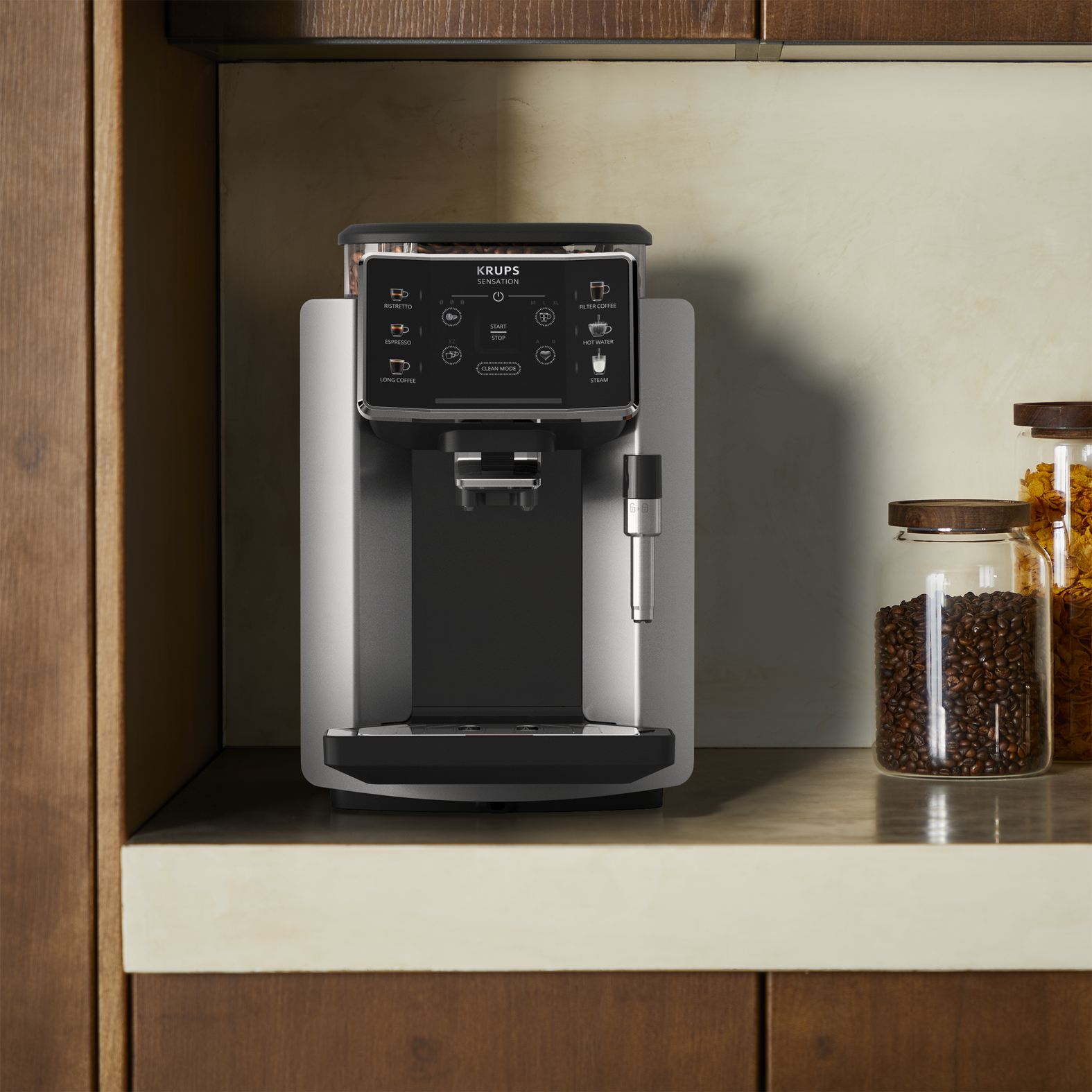 Krups EA910E10 , Kaffeevollautomat , schwarz-silber