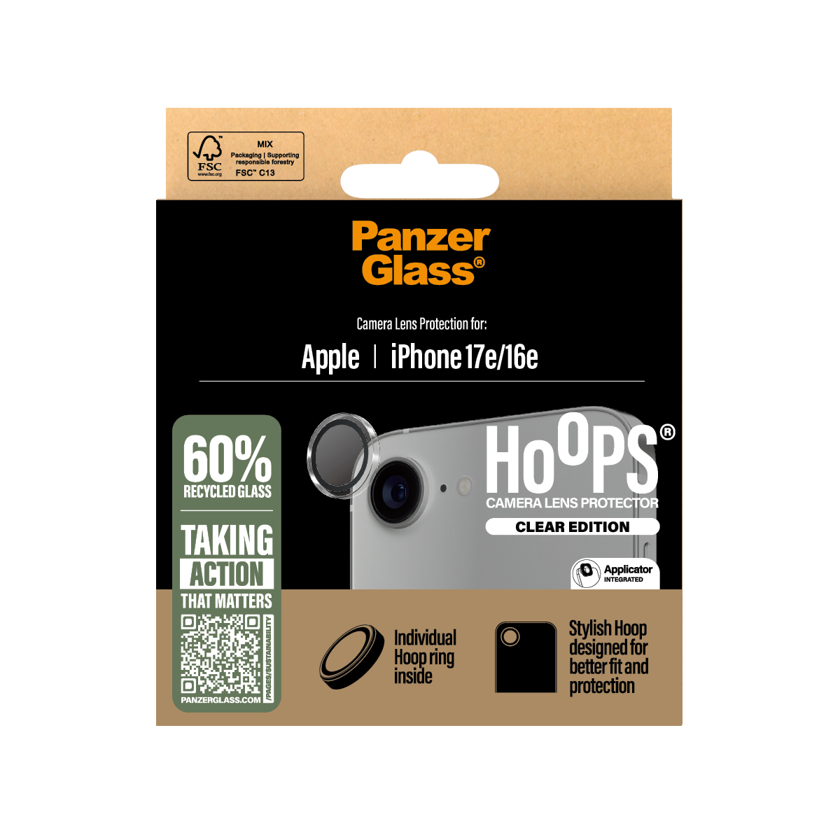 PANZERGLASS HOOPS TRANSPARENT LENS PROTECTOR IPHONE SE (2025)