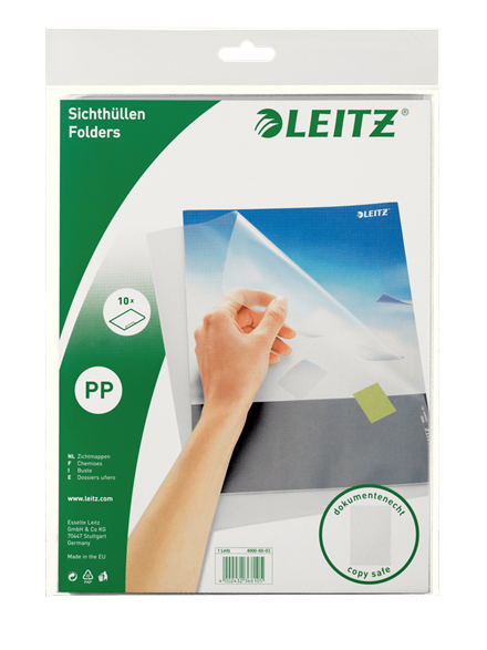 LEITZ Sichthüllen 4000 Standard DIN A4 transparent genarbt 0,13 mm, 10 St.