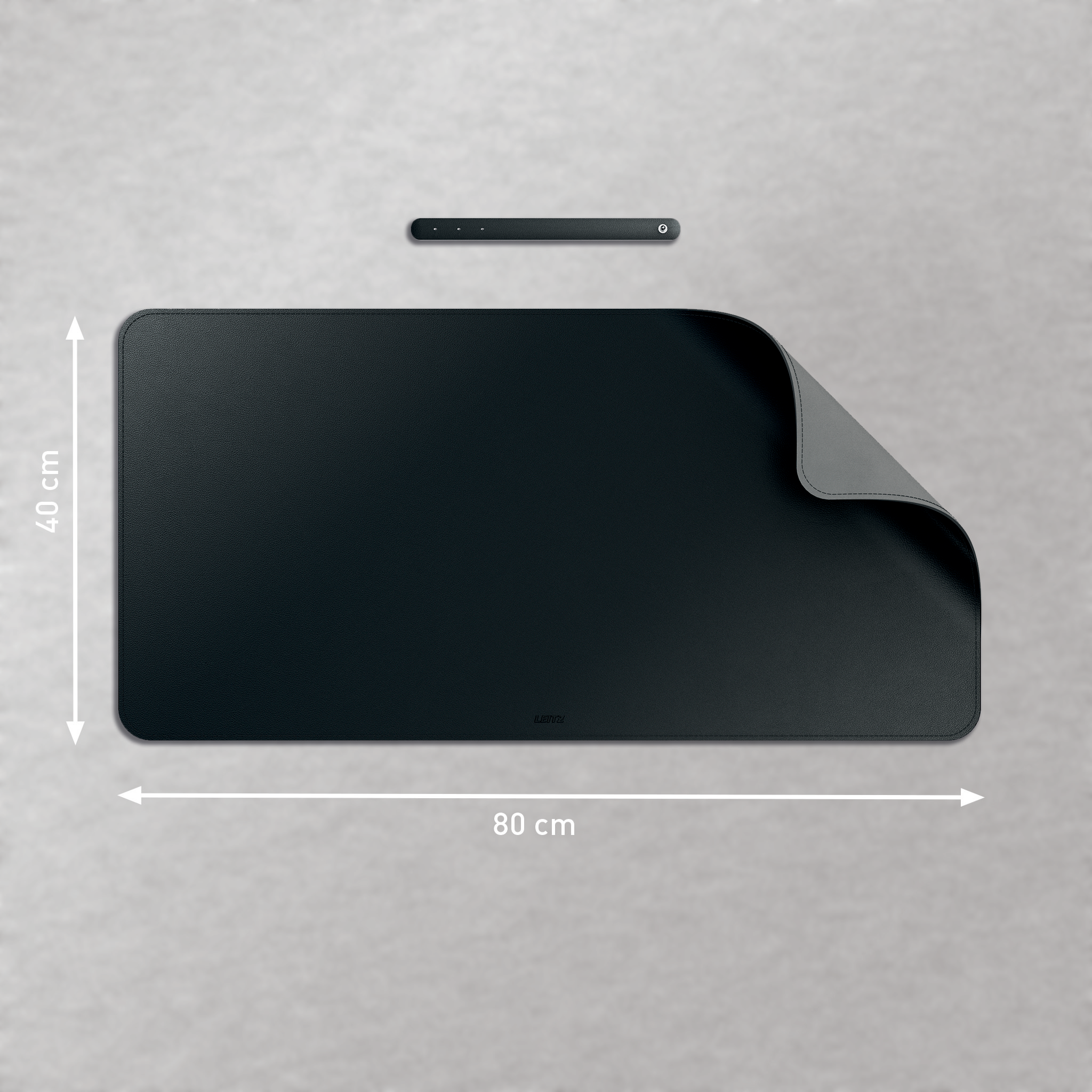 LEITZ Schreibtischunterlage groß 53820095 schwarz Kunststoff 80,0 x 40,0 cm, 1 St.
