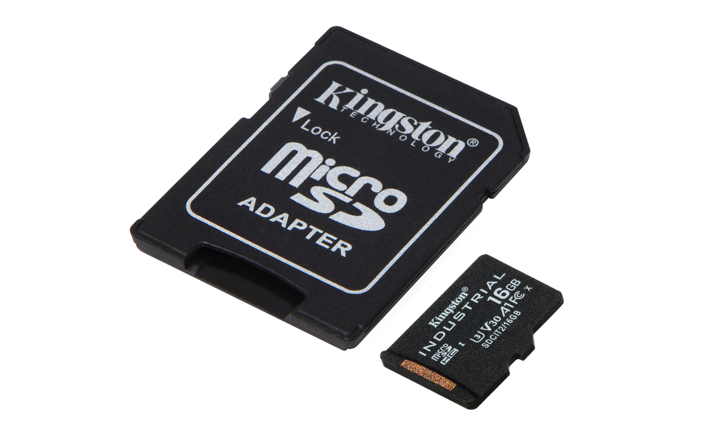 KINGSTON 16GB microSDHC Industrial C10 A1 pSLC Card + SD Adapter