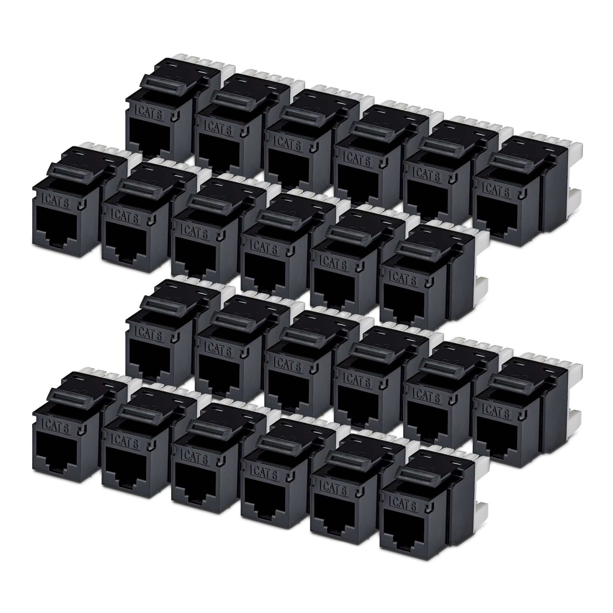 CAT6 KEYSTONE JACK 24-PACK 24-PACK180-DEGREE 110 PUNCH DOWN