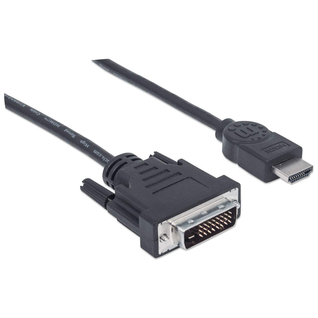 MANHATTAN HDMI-Kabel HDMI A -> DVI(24+1) St/St 1.80m sw