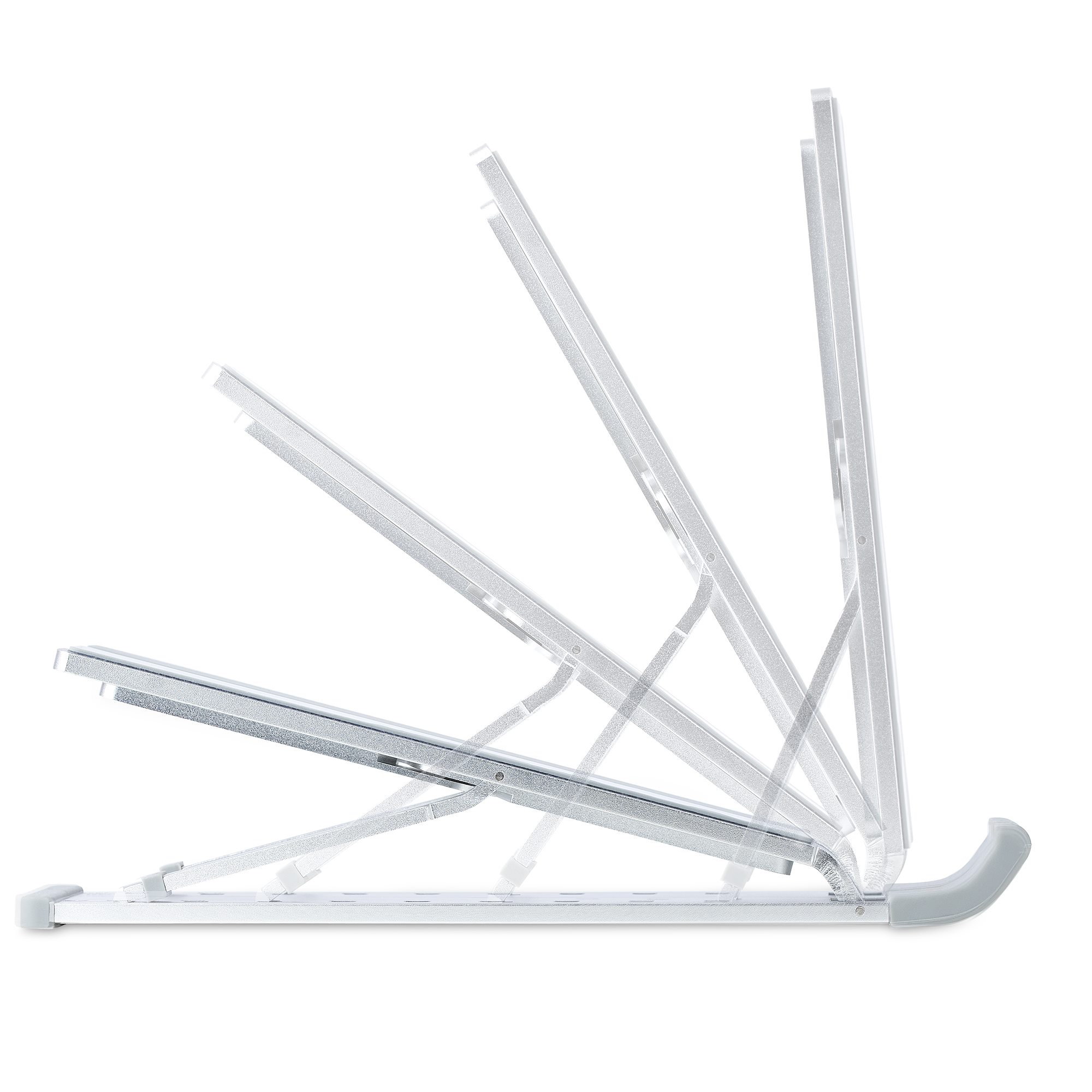 STARTECH.COM Foldable Laptop Riser Stand Portable Height Adjustable Ergonomic Laptop Stand Tilt/Raised/Angled Laptop/Tablet Stand