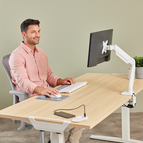 Fellowes Einbausteckdose Schreibtisch 230V USB-A,USB-C weiß